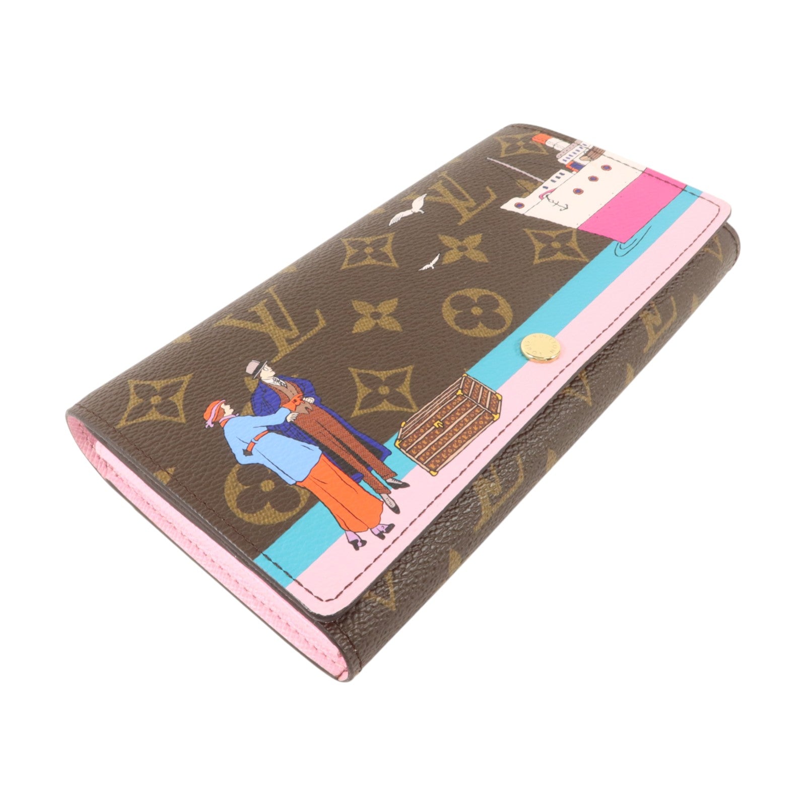 LOUIS VUITTON Monogram Sarah Wallet金扣長錢包