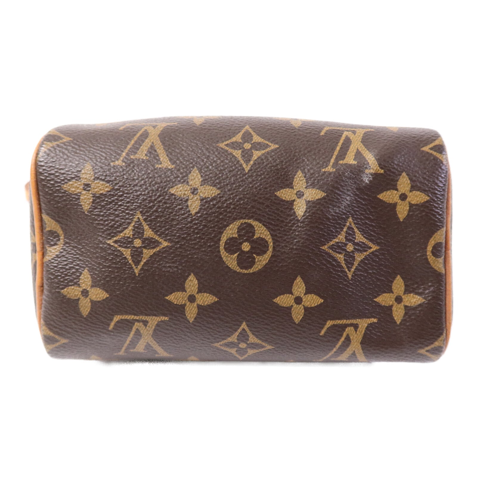LOUIS VUITTON Monogram Nano Speedy手挽肩背兩用袋棕色