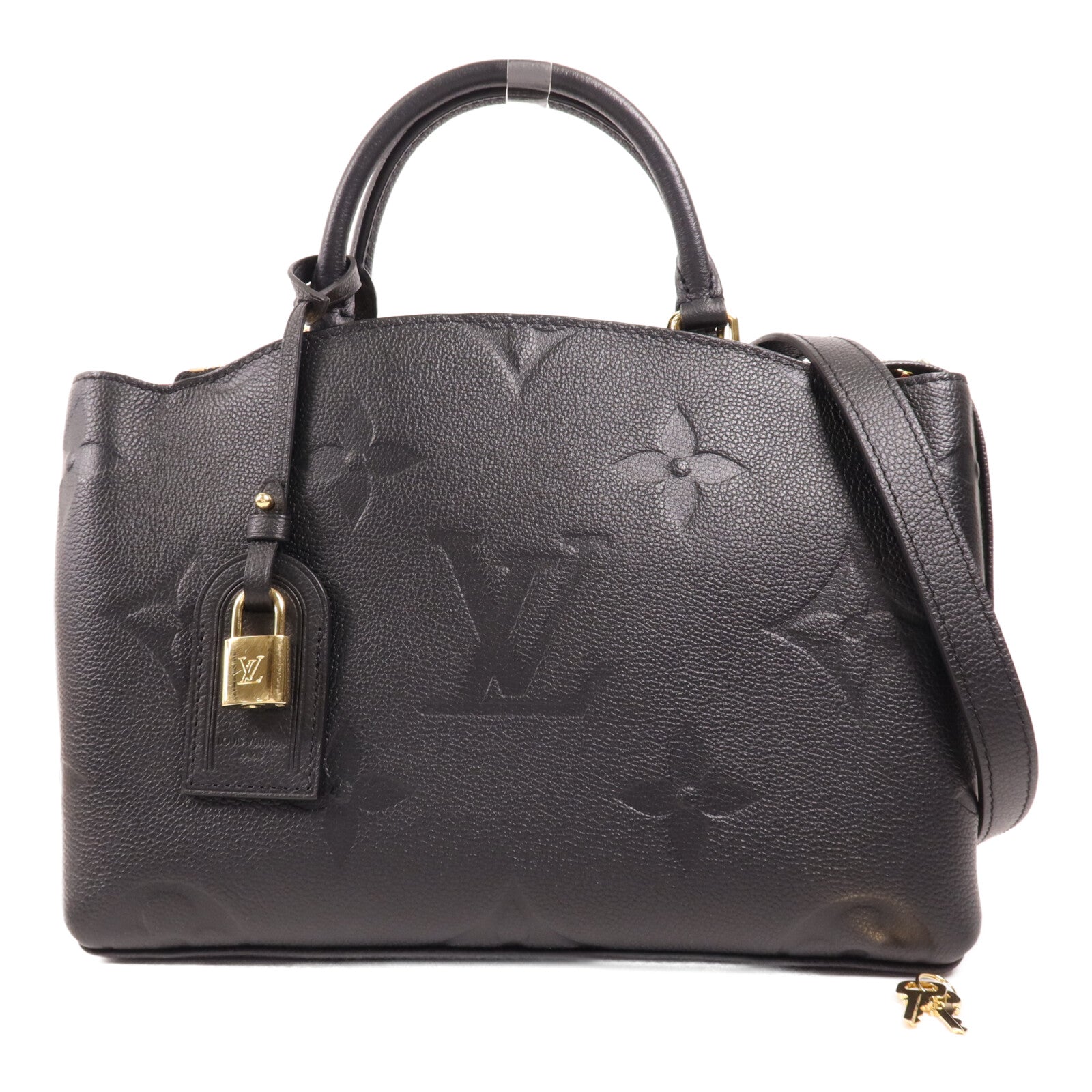 LOUIS VUITTON Monogram Empreinte Petit Palais金扣手挽肩背兩用袋