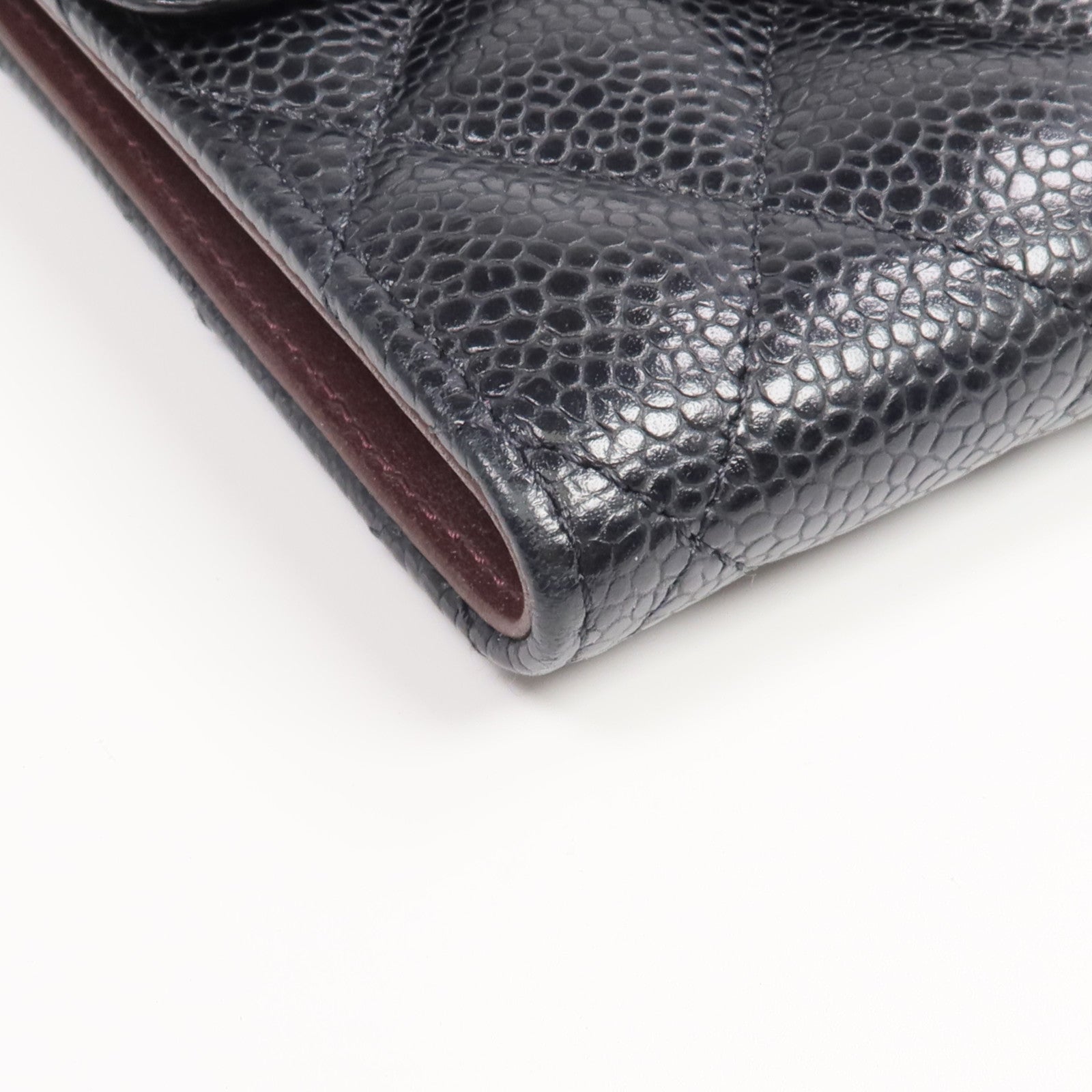 CHANEL 牛皮皮革Wallet金扣錢包