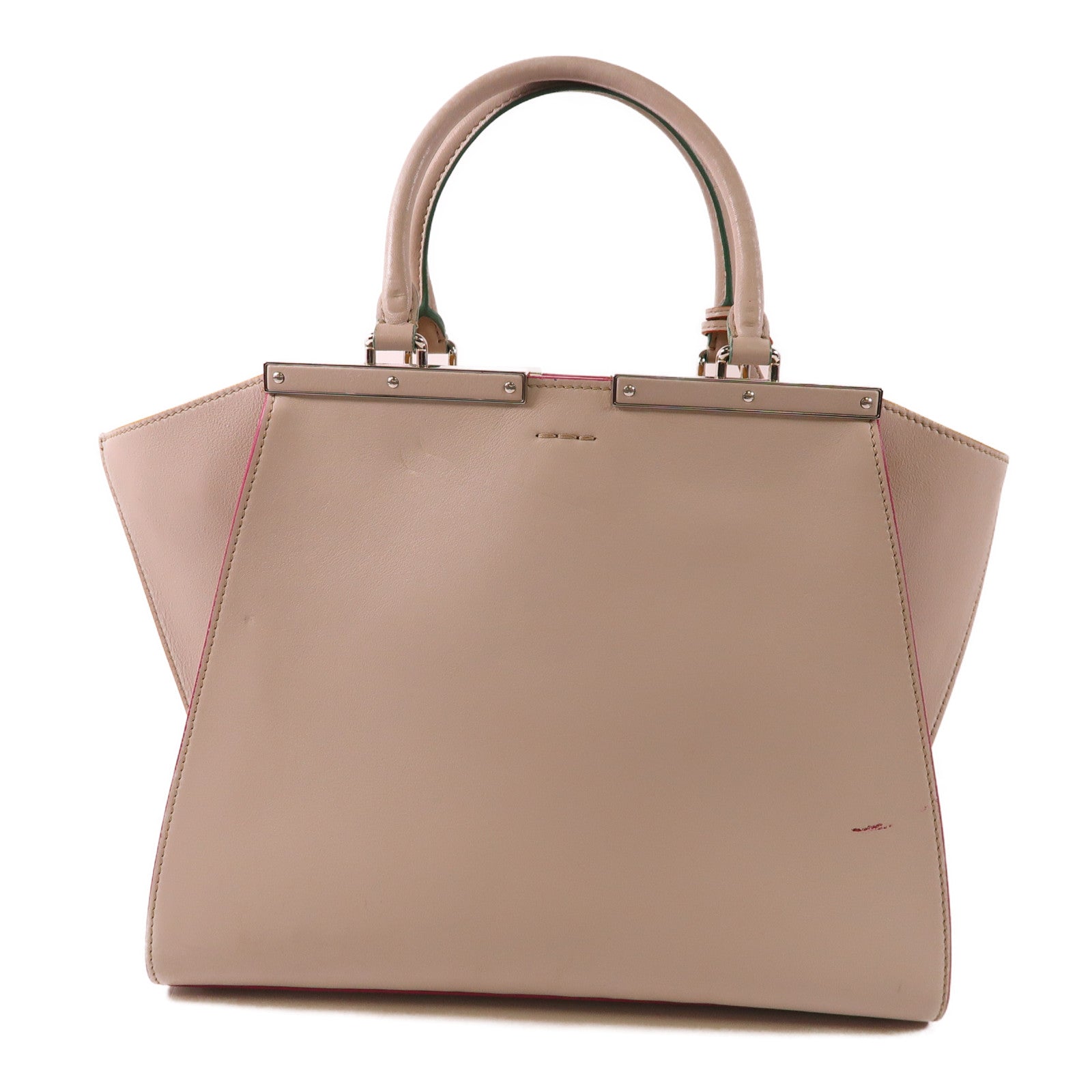 FENDI SHW Handbag 8BH279 Calfskin Leather Grey