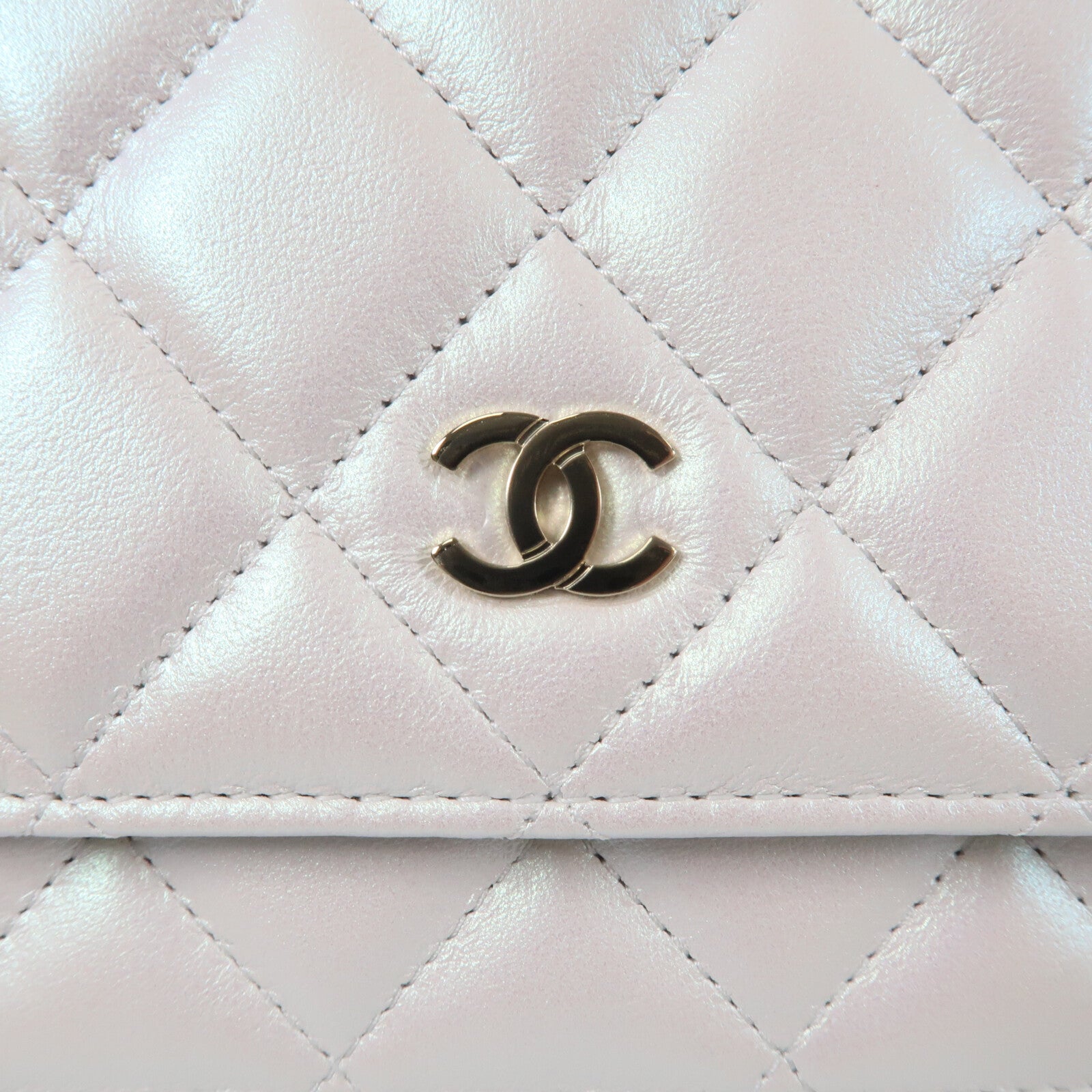 CHANEL 羊皮皮革WOC Wallet On Chain金扣鏈帶肩背袋