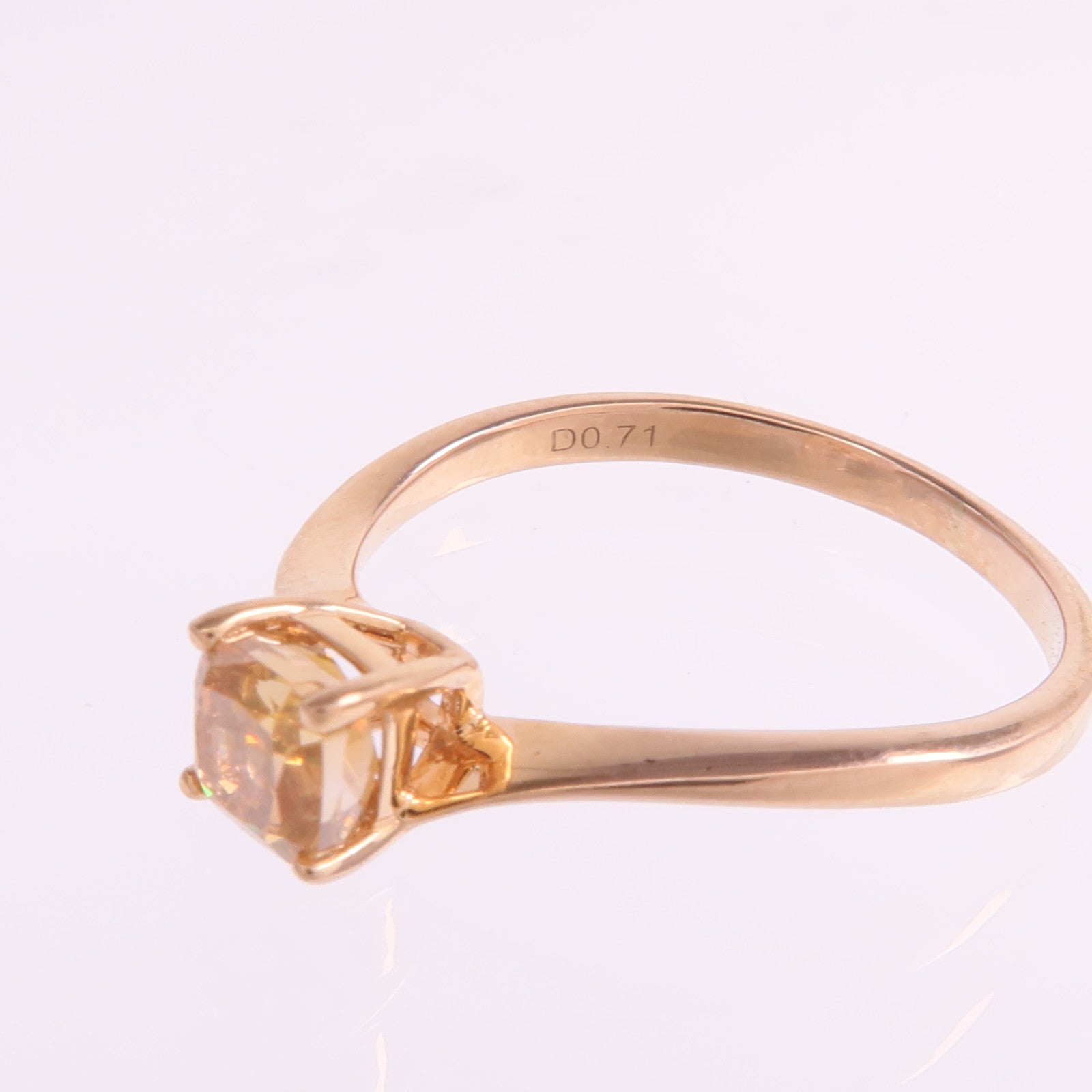 JEWELRY 18K玫瑰金Diamond Ring鑽石戒指US#7.75