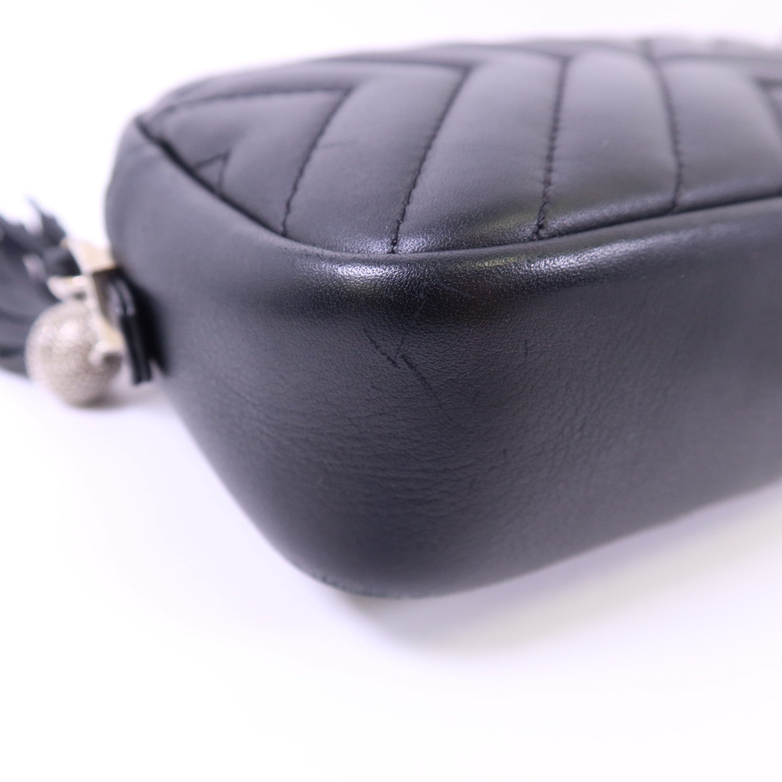 CHANEL 【激減優惠】羊皮皮革Shoulder Bag銀扣鏈帶肩背袋