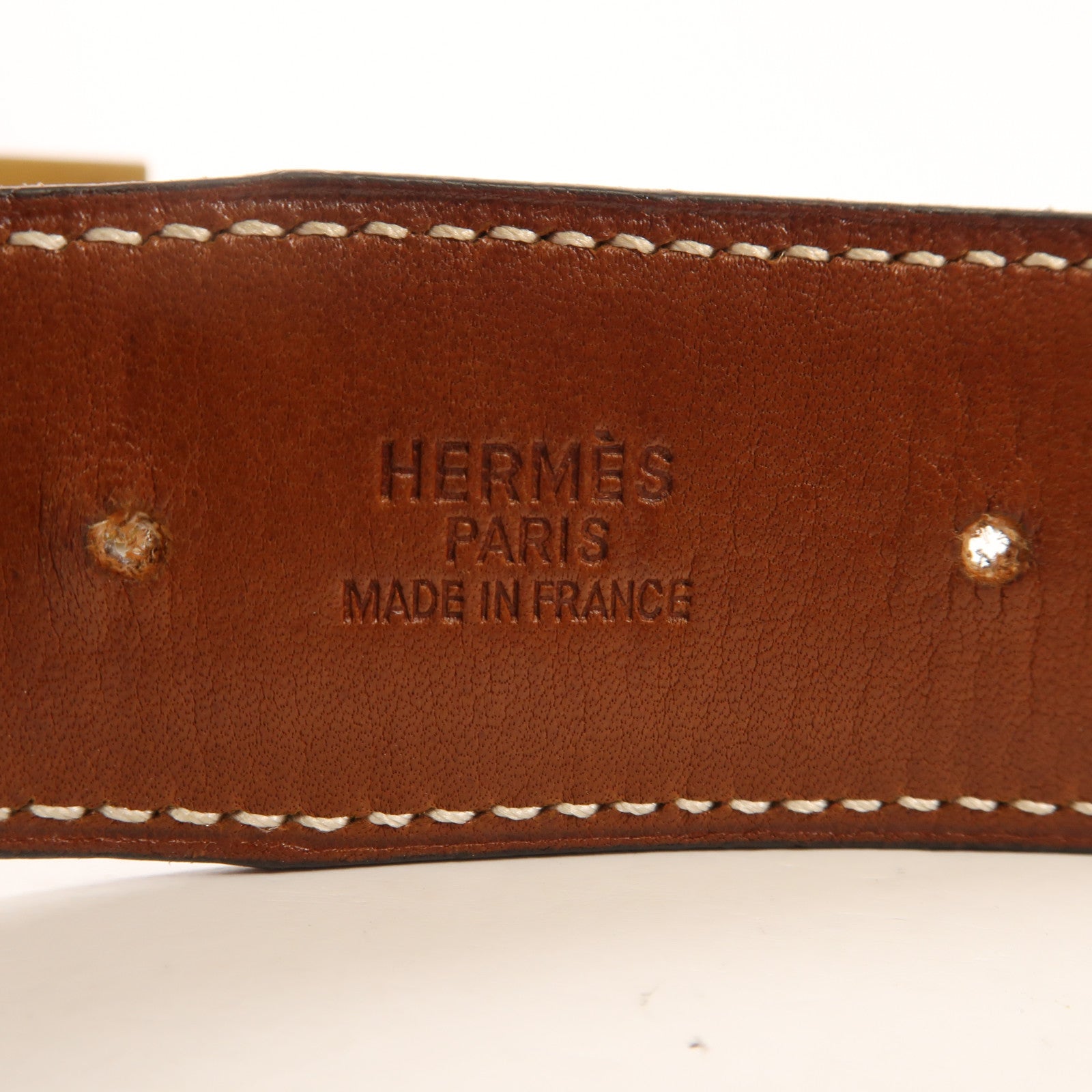 HERMES Box Calf皮革Constance Belt金扣皮帶