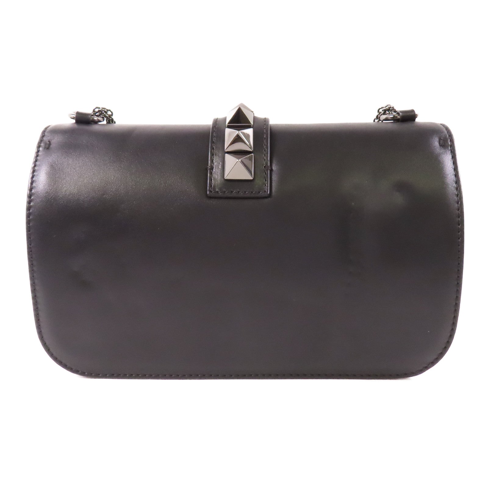 Valentino 【激減優惠】牛皮皮革Glam Lock Shoulder Bag鏈帶肩背袋