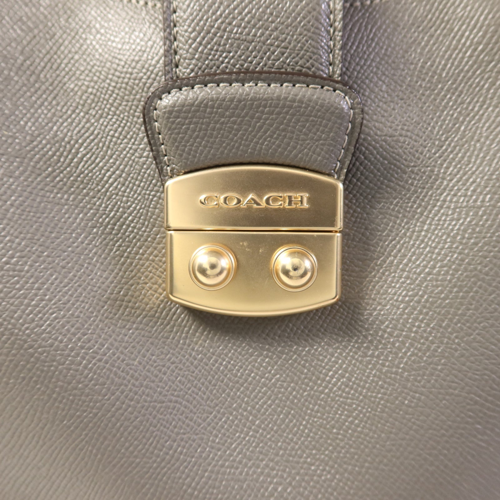 COACH 牛皮皮革Shoulder Bag金扣肩背袋