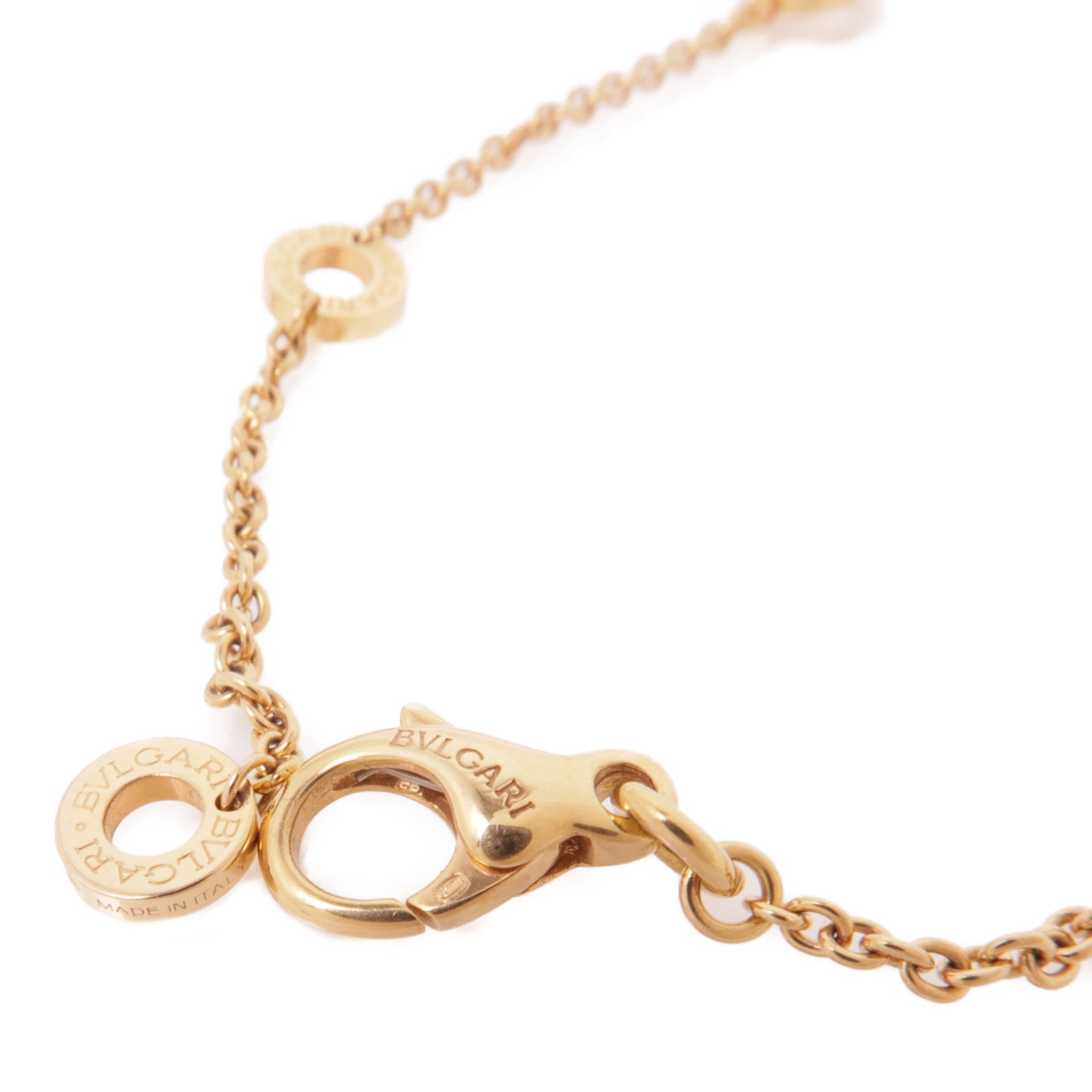 BVLGARI 18K玫瑰金/陶瓷B-zero1 Necklace金扣項鏈