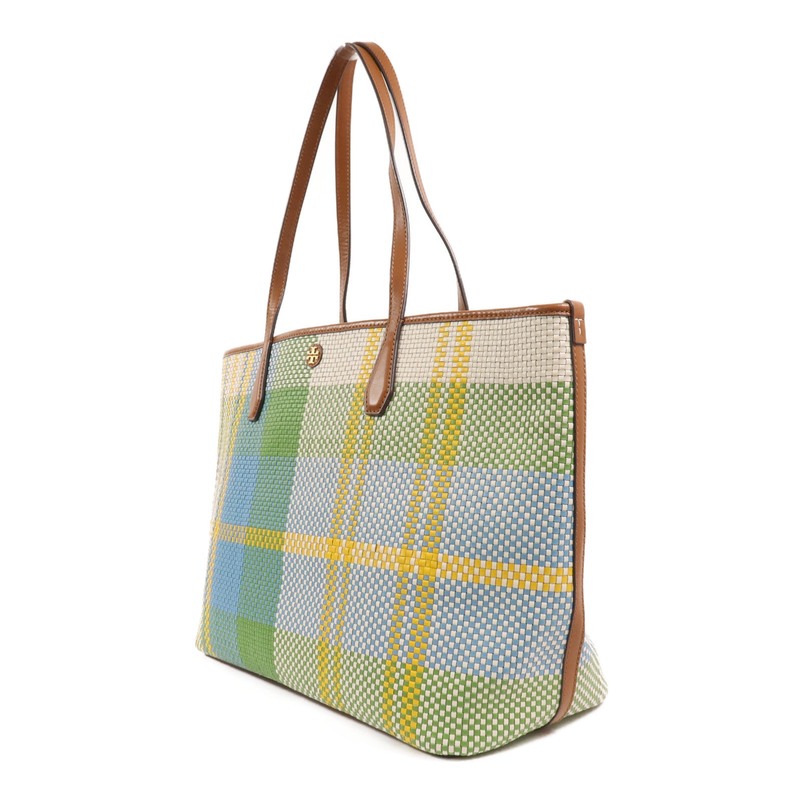 Tory Burch 牛皮皮革Tote Bag金扣肩背袋