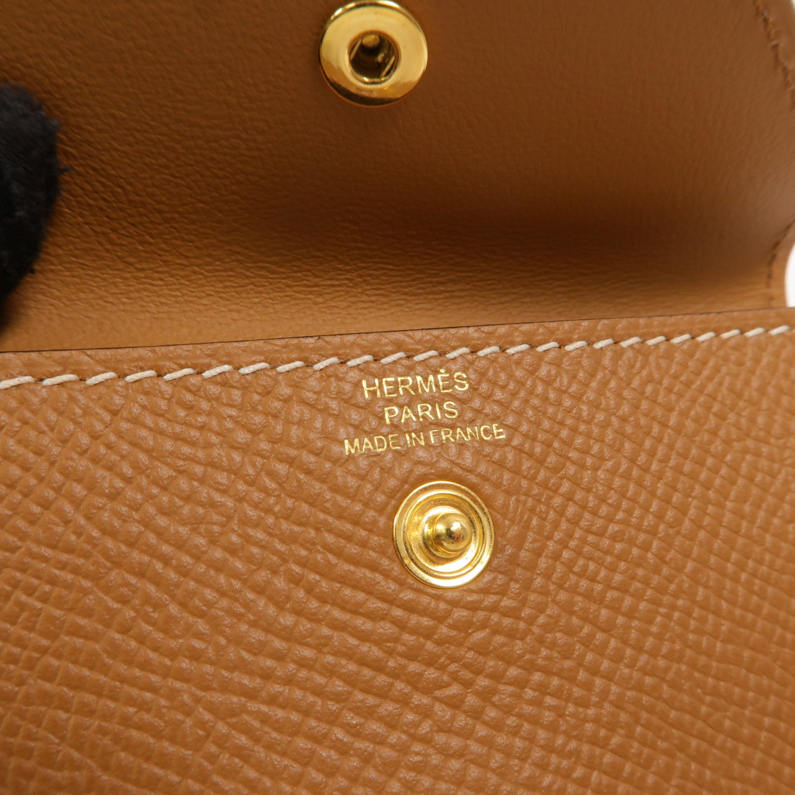 HERMES Epsom皮革Kelly Pocket 18 Belt皮帶Gold