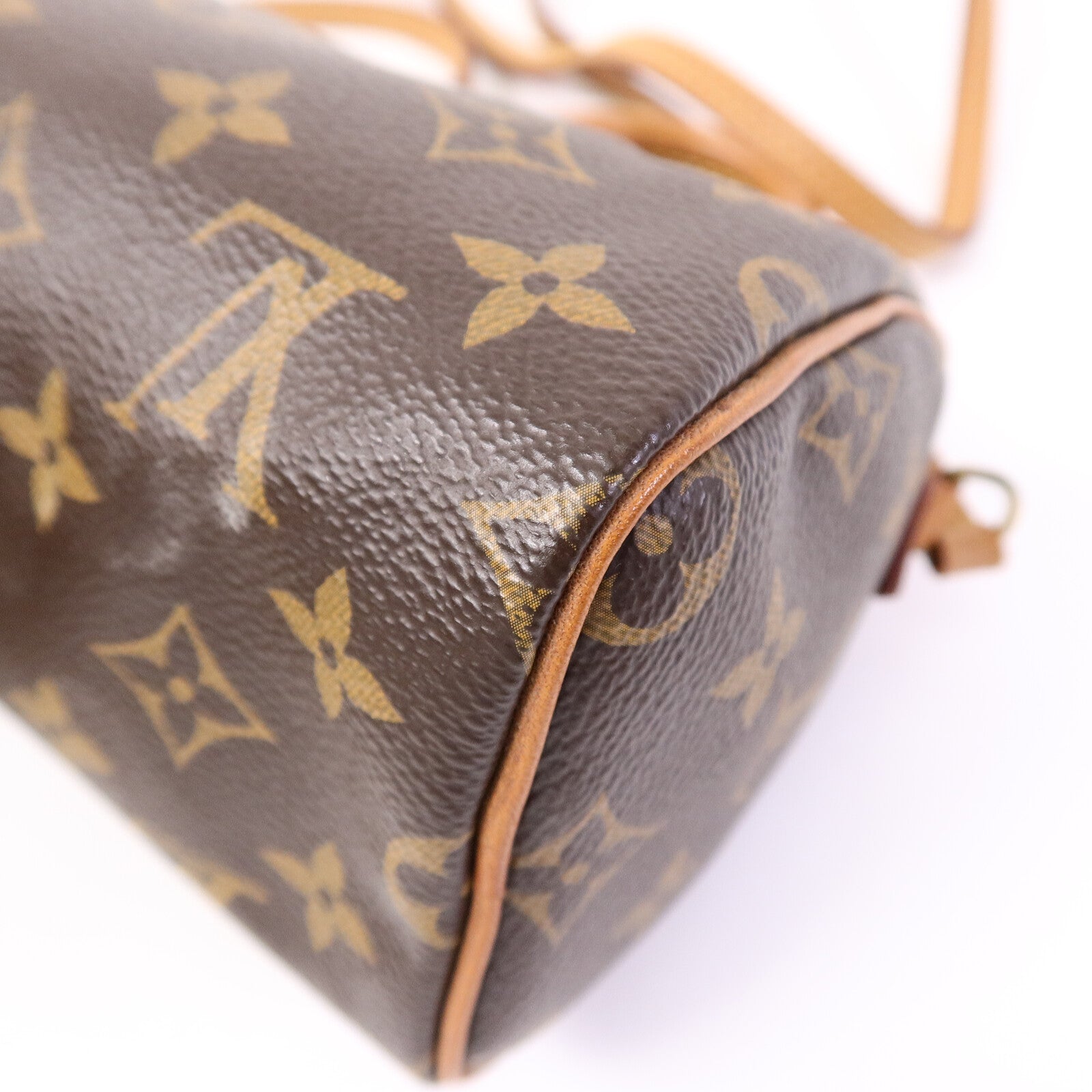 LOUIS VUITTON Monogram Nano Speedy手挽肩背兩用袋棕色