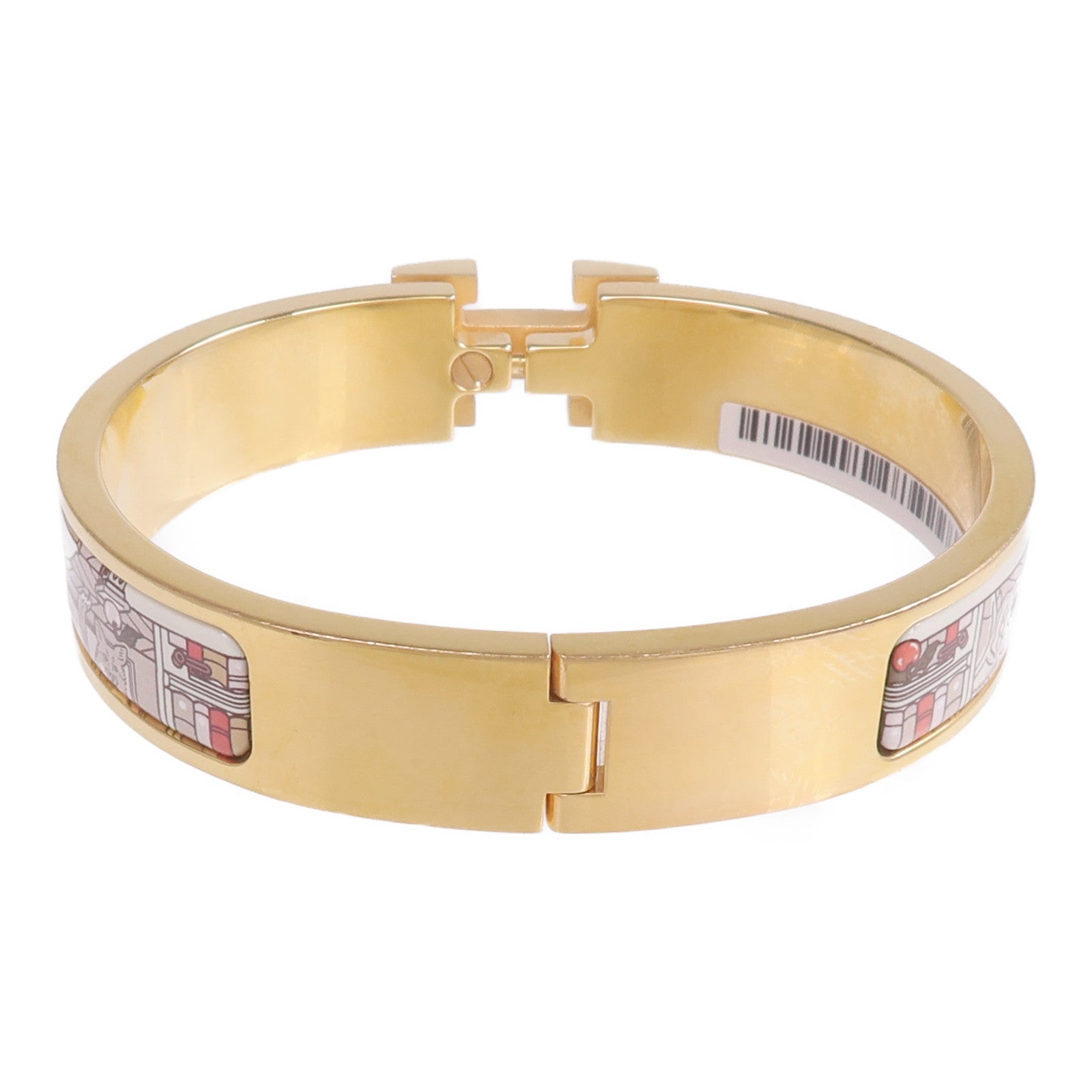HERMES 金屬/琺瑯Clic H Bracelet金扣手帶