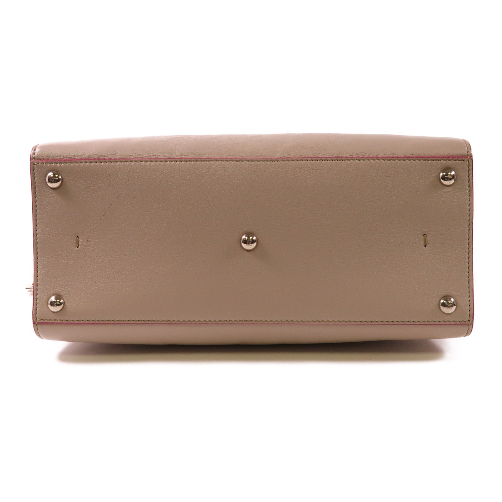 FENDI SHW Handbag 8BH279 Calfskin Leather Grey