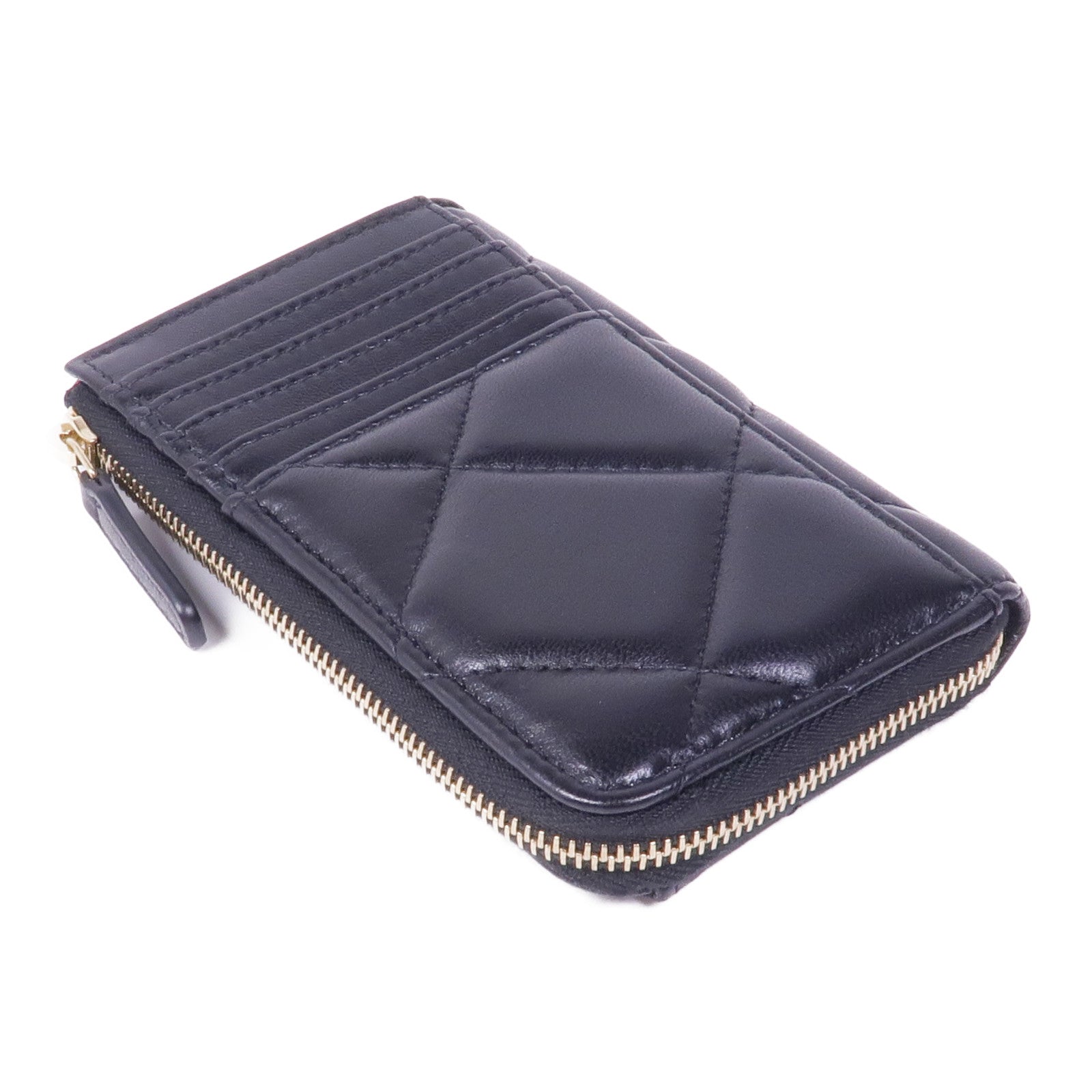 CHANEL 羊皮皮革C19 Card Case金扣卡片套