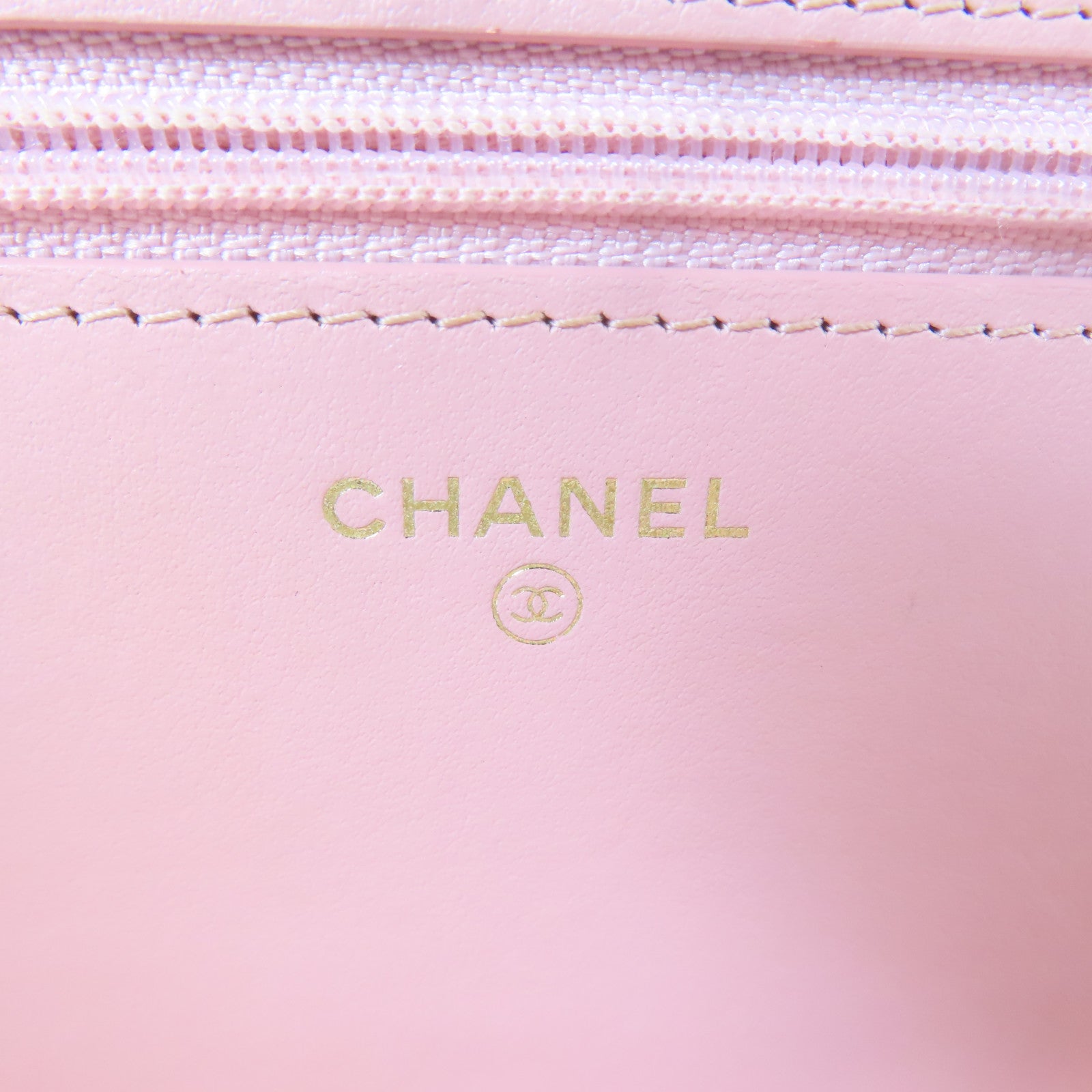 CHANEL 菱格Caviar皮革Boy WOC Wallet On Chain金扣鏈帶肩背袋粉紅色
