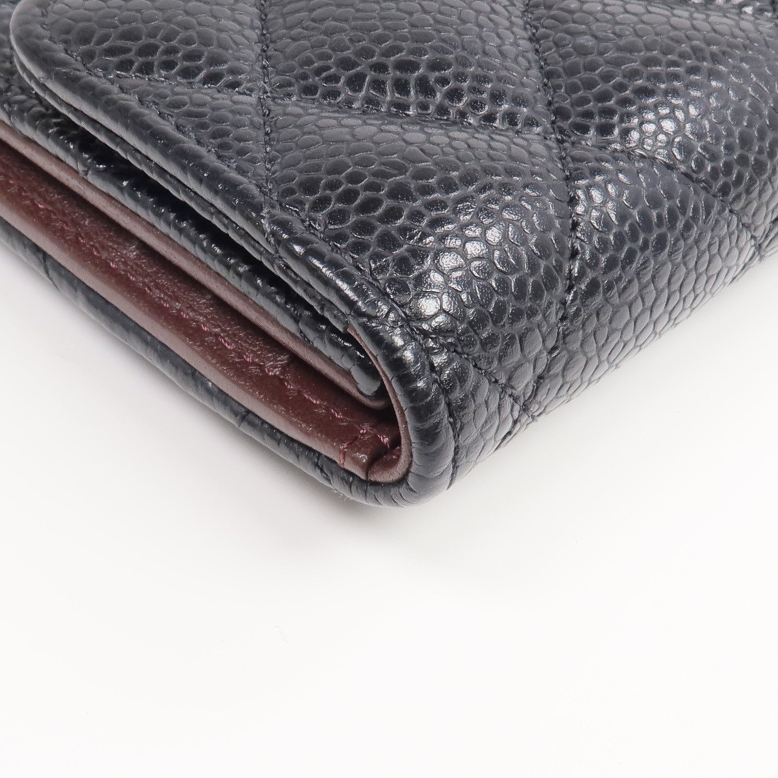 CHANEL 牛皮皮革Wallet金扣錢包
