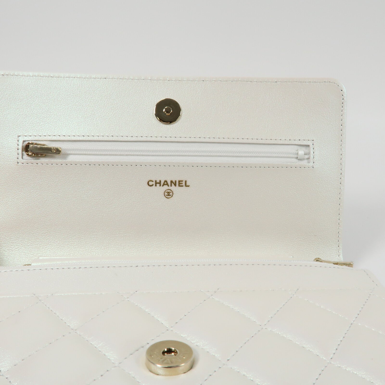 CHANEL 羊皮皮革WOC Wallet On Chain金扣鏈帶肩背袋