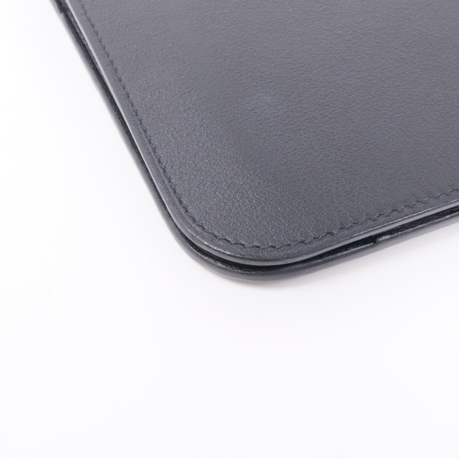 HERMES Swift皮革Dogon Long Wallet金扣長錢包Noir