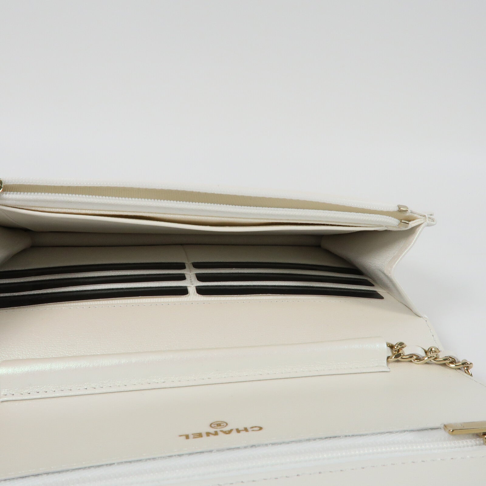 CHANEL 羊皮皮革WOC Wallet On Chain金扣鏈帶肩背袋