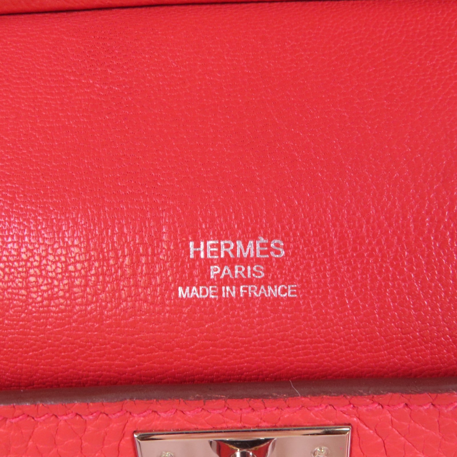 HERMES Clemence皮革Jypsiere 28銀扣肩背袋