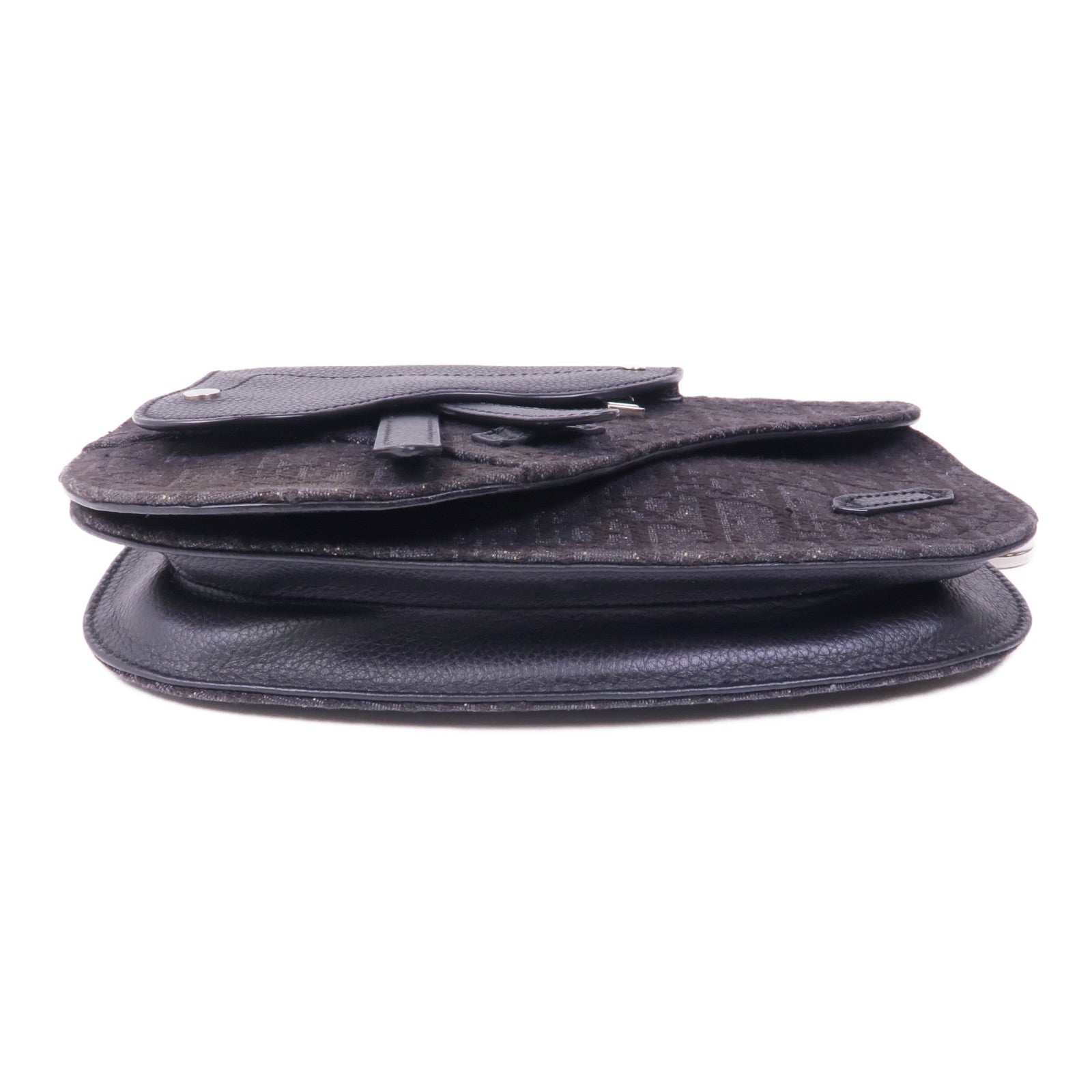 Dior 帆布/皮革Saddle Bag肩背袋