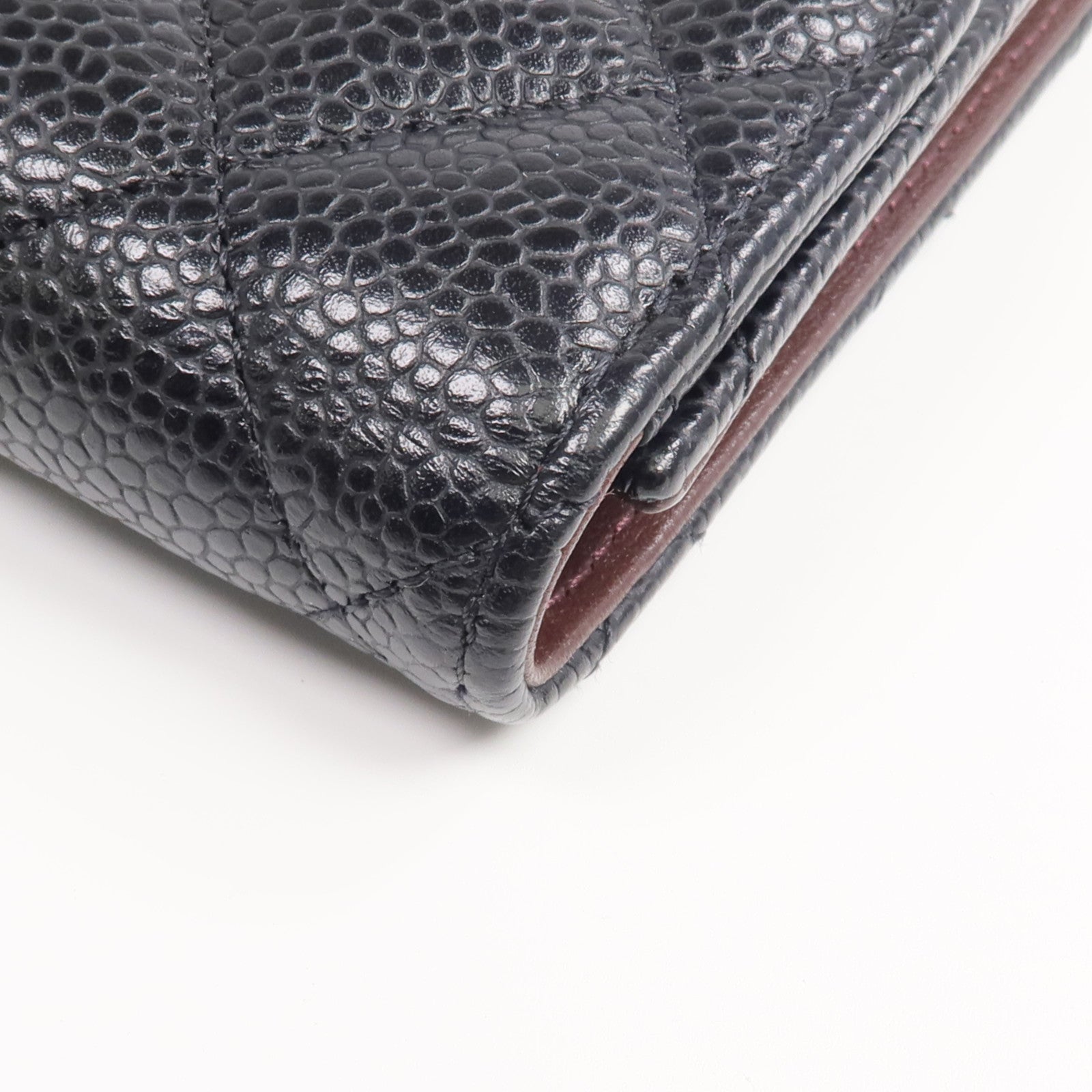 CHANEL 牛皮皮革Wallet金扣錢包