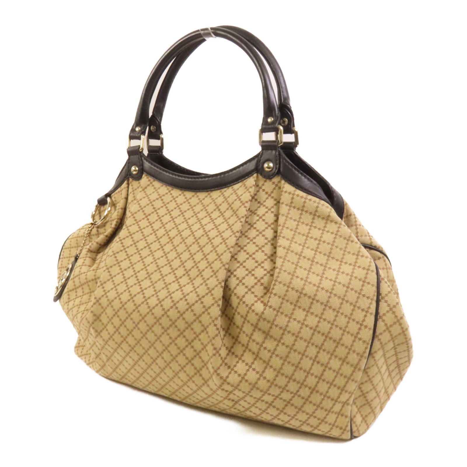 GUCCI 帆布Tote Bag金扣手挽袋