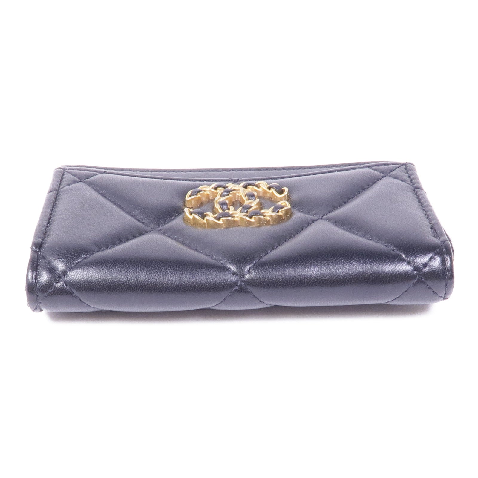 CHANEL 羊皮皮革C19 Card Case金扣卡片套