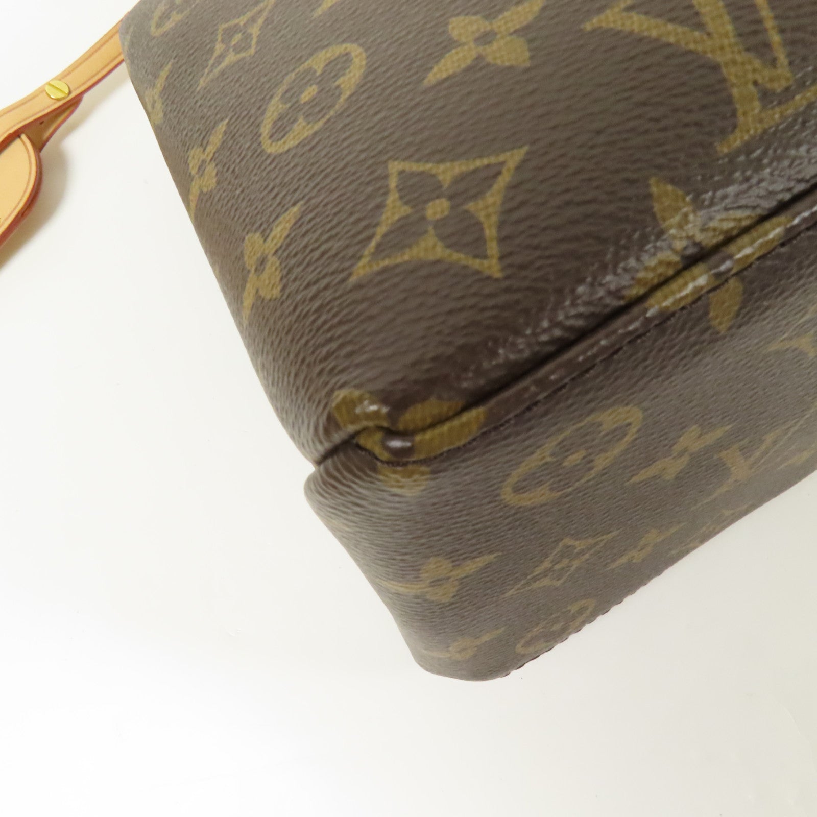 LOUIS VUITTON Monogram Petit Palais金扣手挽肩背兩用袋棕色
