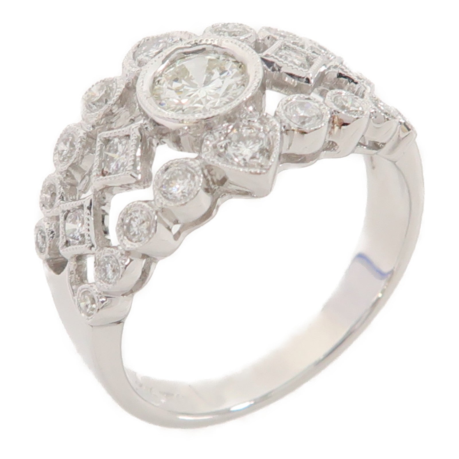 JEWELRY 18K白金Diamond Ring 5.28g戒指US#6.25