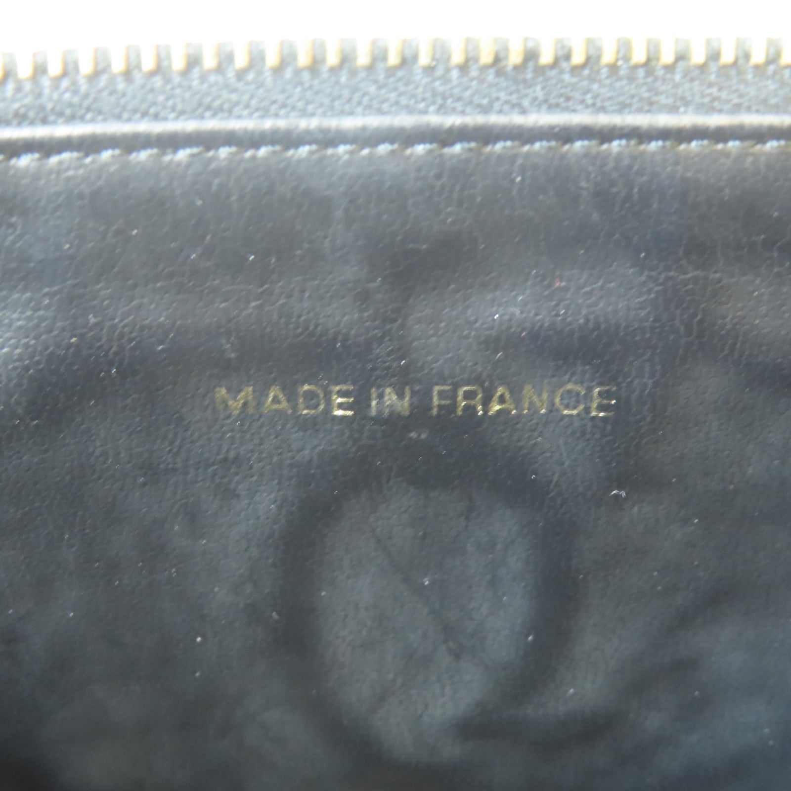CHANEL 菱格Caviar皮革Vintage Vanity Bag金扣手挽袋黑色