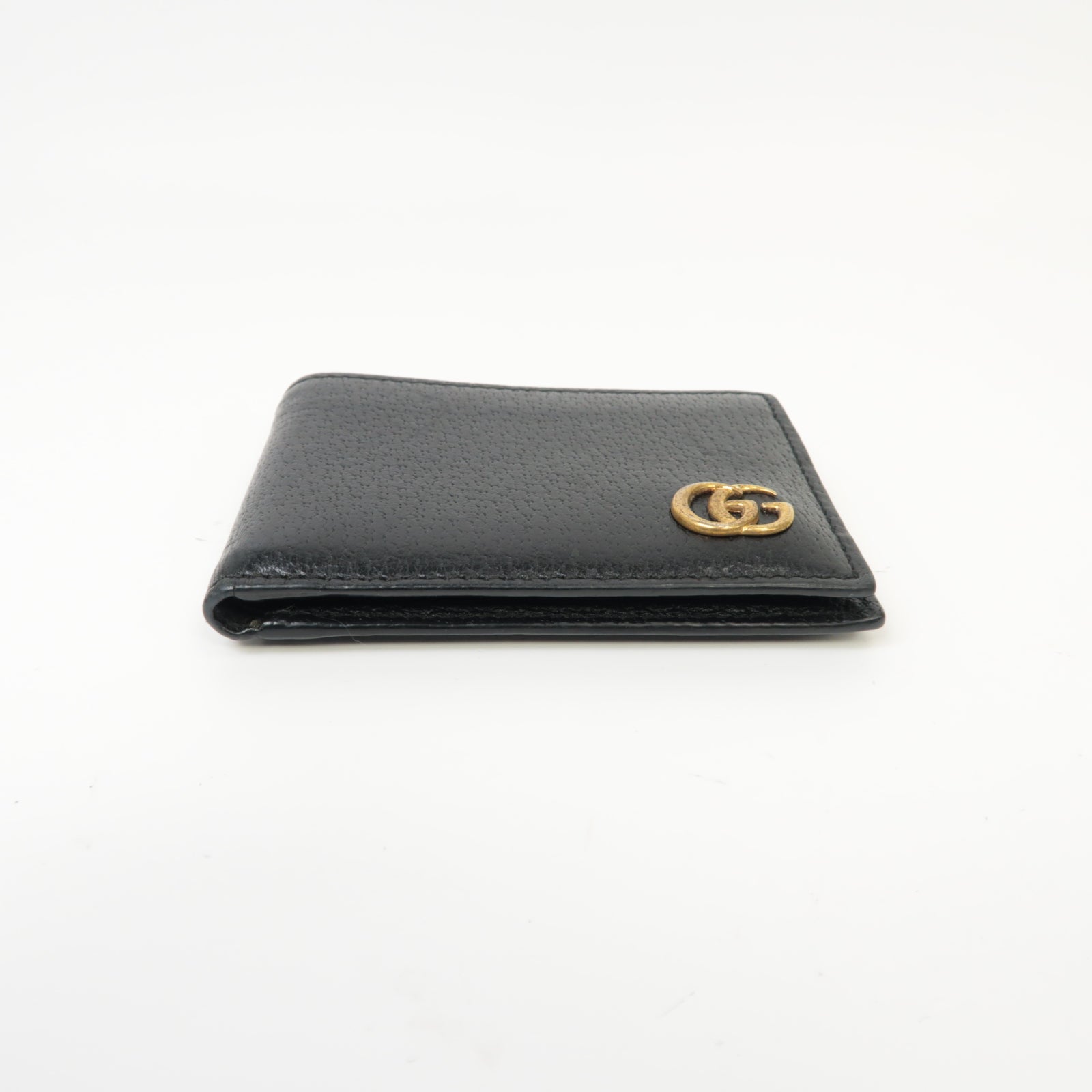 GUCCI 【激減優惠】牛皮皮革Wallet金扣錢包黒色