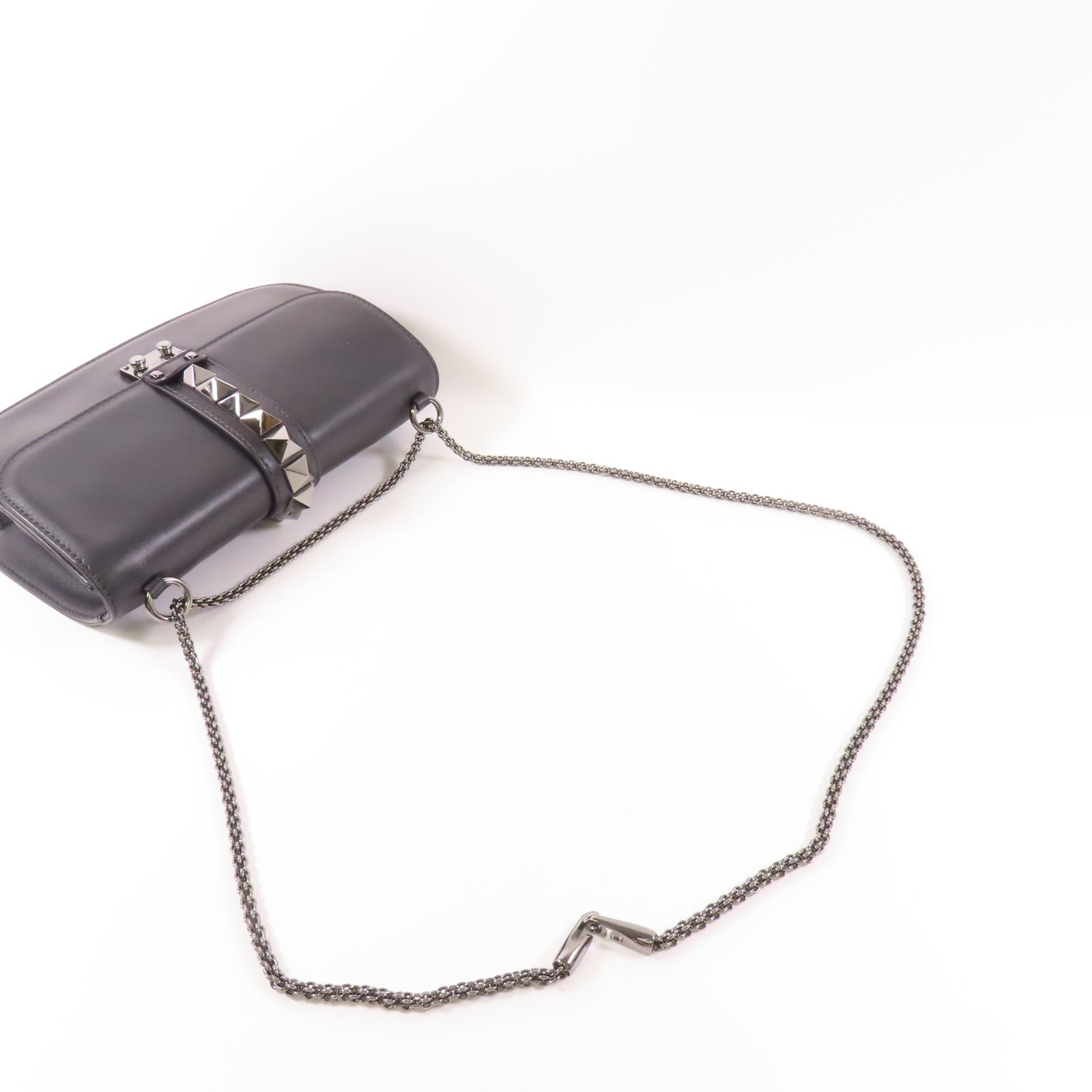 Valentino 【激減優惠】牛皮皮革Glam Lock Shoulder Bag鏈帶肩背袋