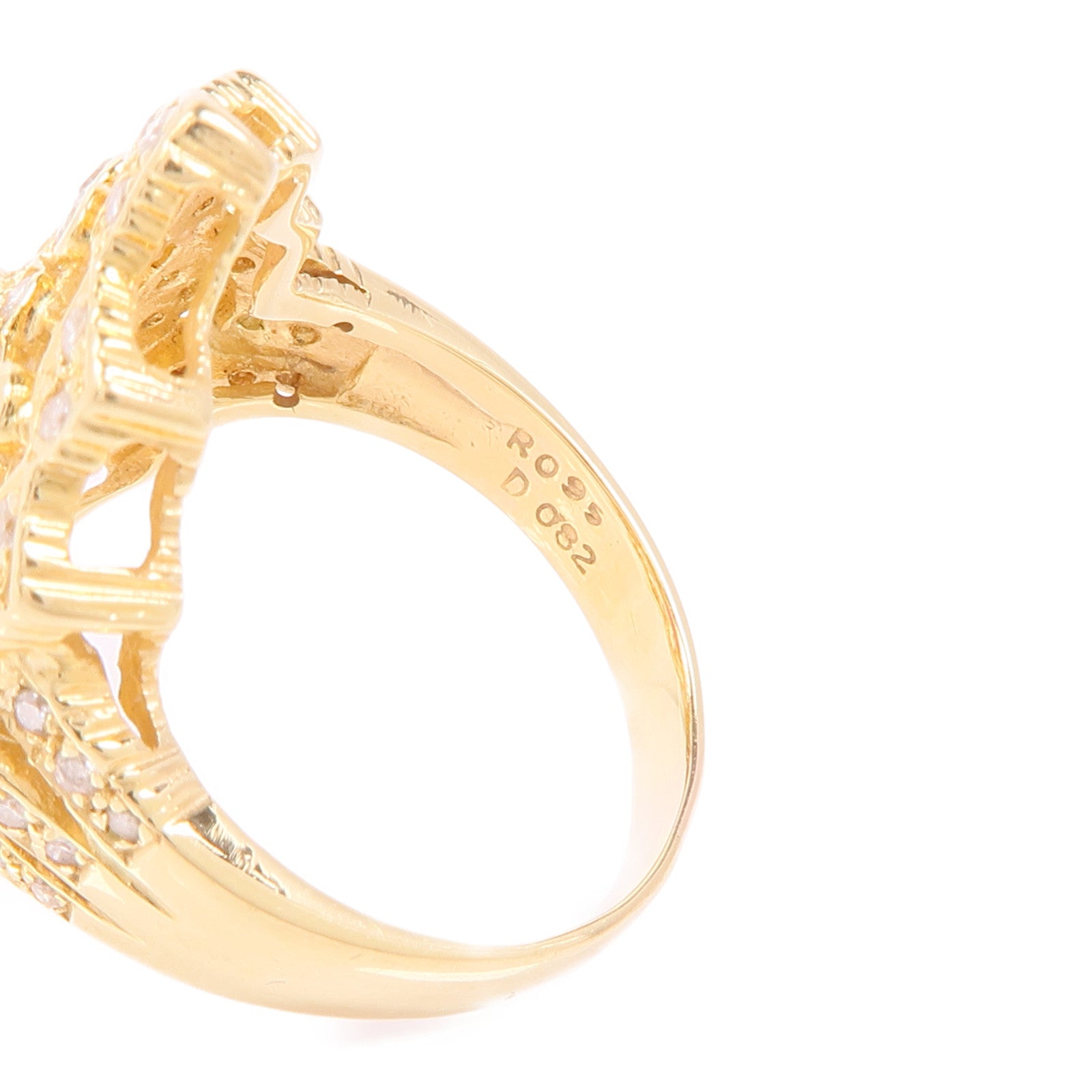 JEWELRY 18K黃金Ruby/Diamond Ring紅寶石/鑽石戒指US#8