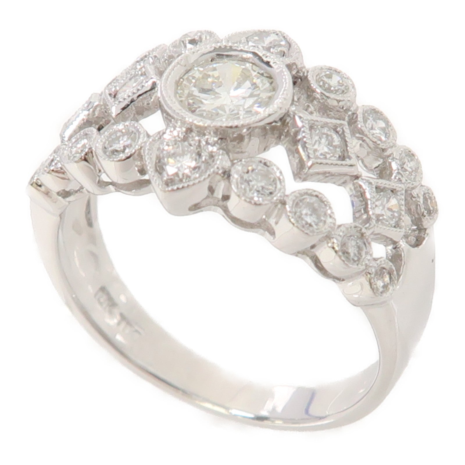 JEWELRY 18K白金Diamond Ring 5.28g戒指US#6.25