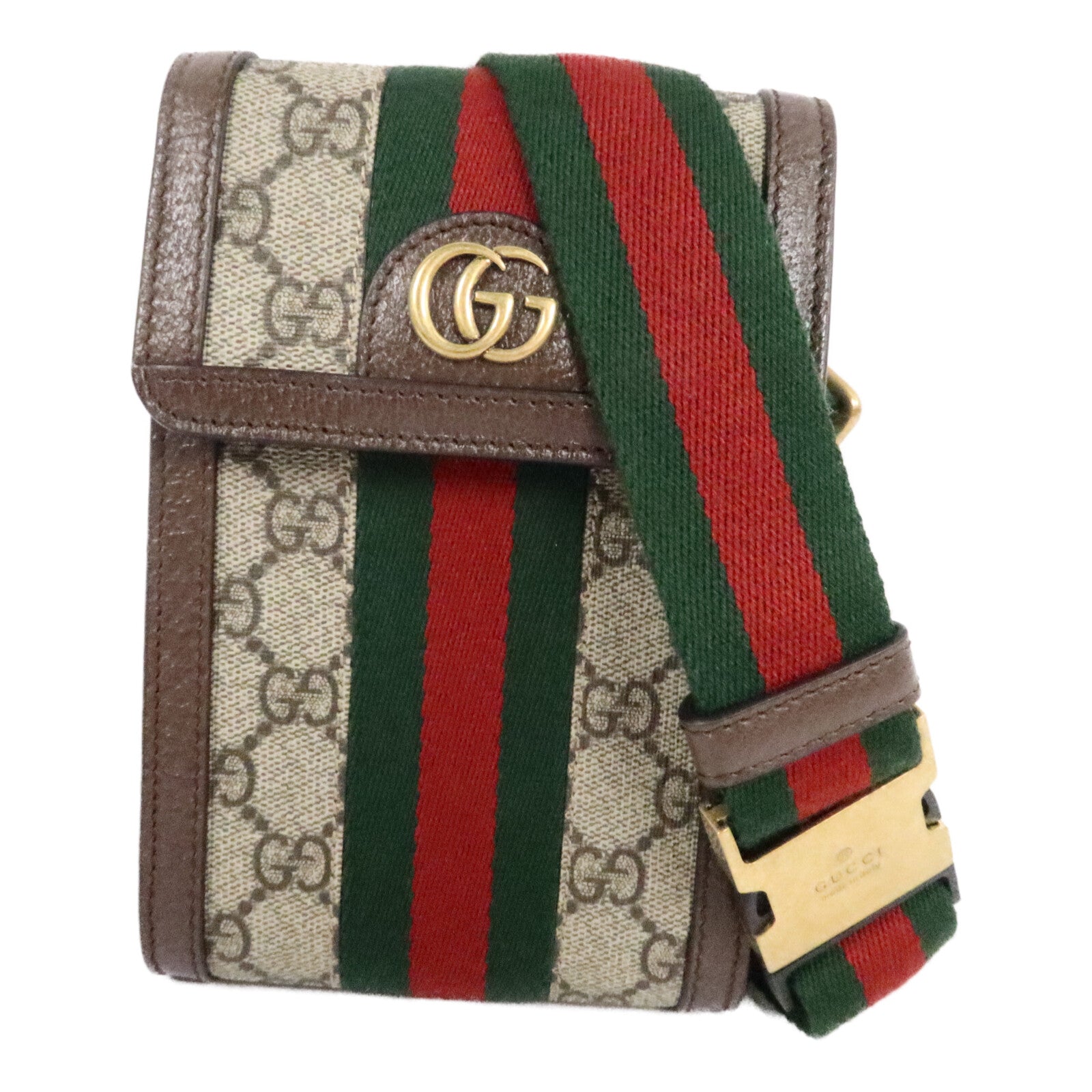 GUCCI 塗層帆布Mini Ophidia Wallet Belt Bag肩背袋
