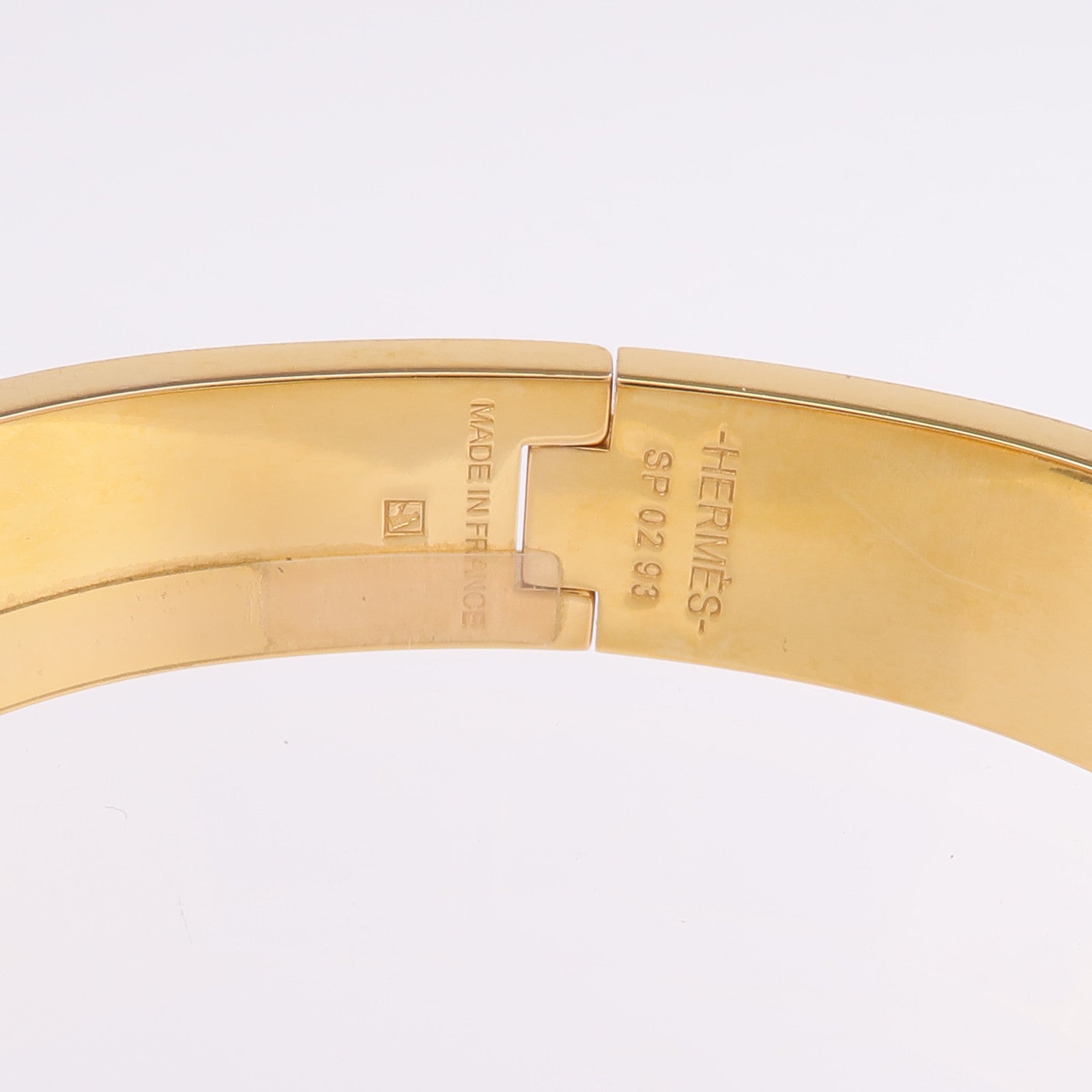 HERMES 金屬/琺瑯Clic H Bracelet金扣手帶
