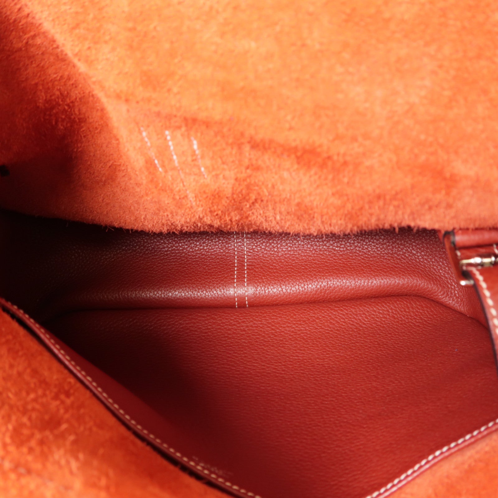 HERMES Clemence皮革Halzan 31銀扣手挽肩背兩用袋Rouge H紅色