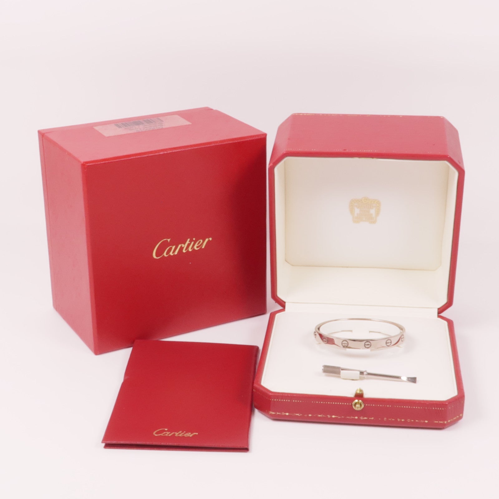 CARTIER 【激減優惠】18K白金Love Bangle手鐲Cartier#16