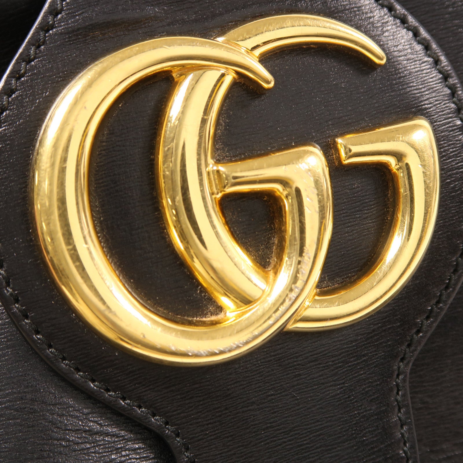 GUCCI 牛皮皮革Shoulder Bag金扣肩背袋黑色