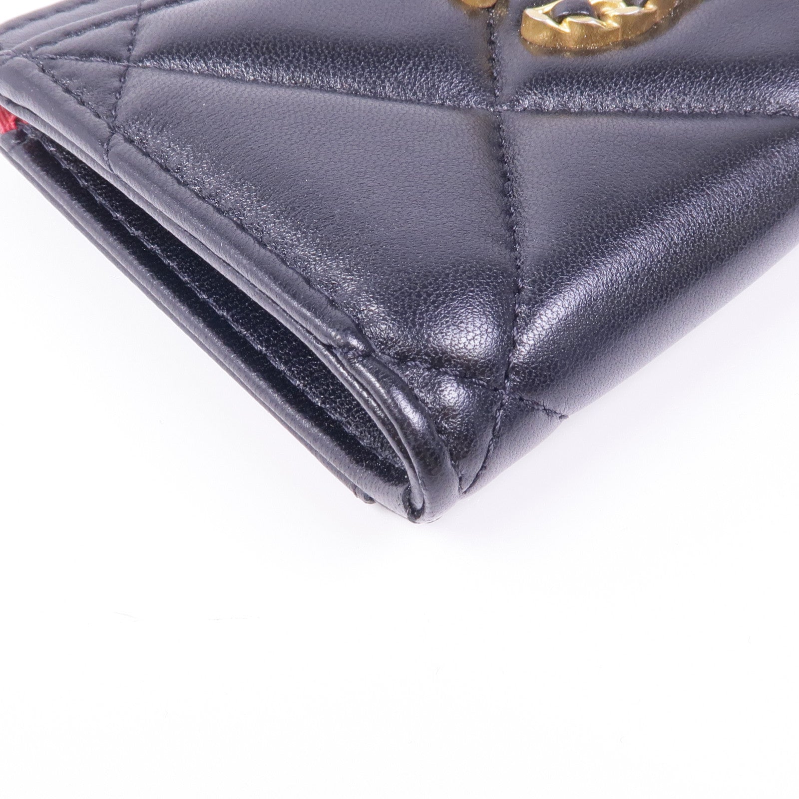CHANEL 羊皮皮革C19 Card Case金扣卡片套