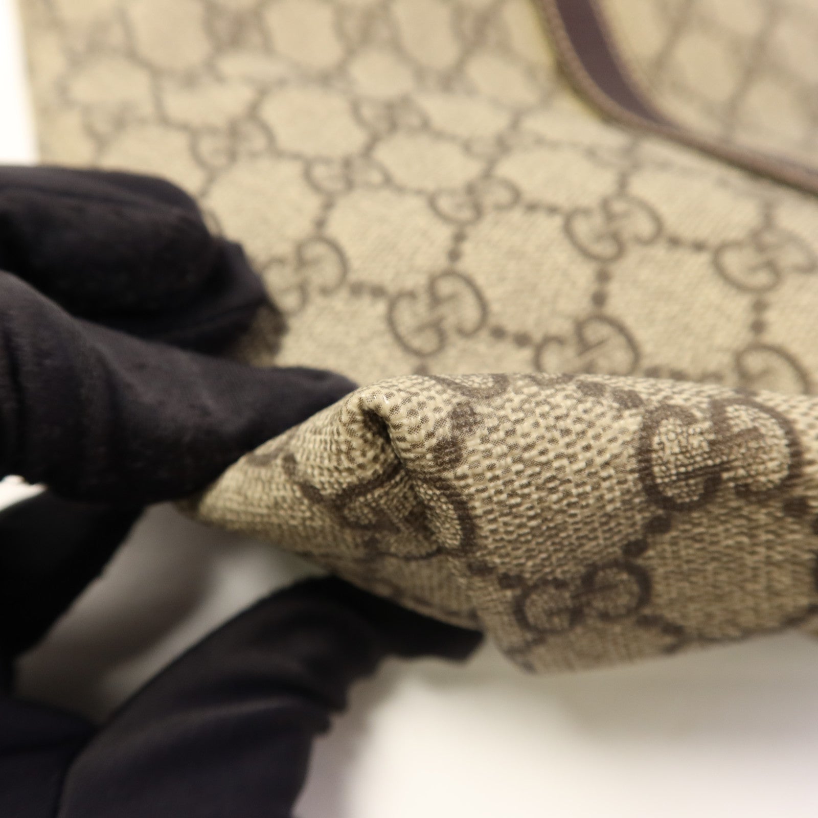 GUCCI 塗層帆布Tote Bag金扣手挽袋