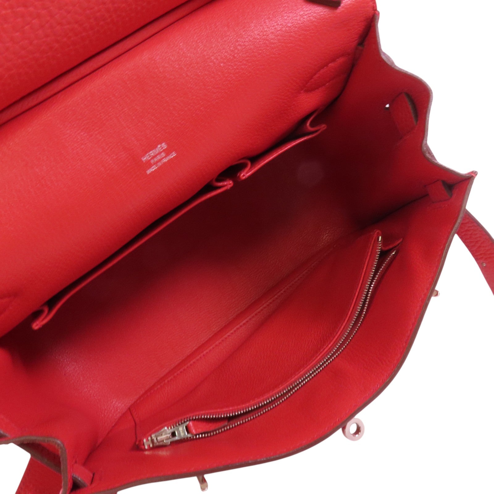 HERMES Clemence皮革Jypsiere 28銀扣肩背袋