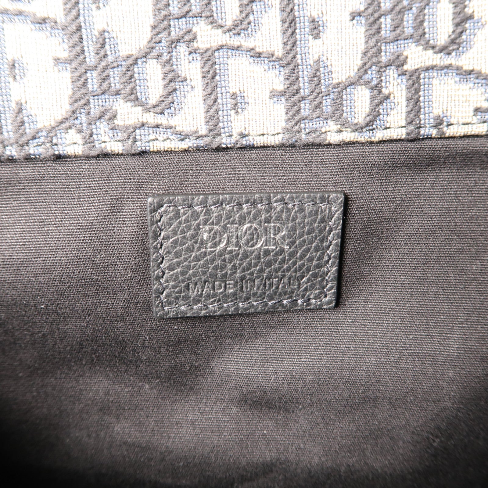 Dior 【激減優惠】帆布Saddle Backpack銀扣背包藍色