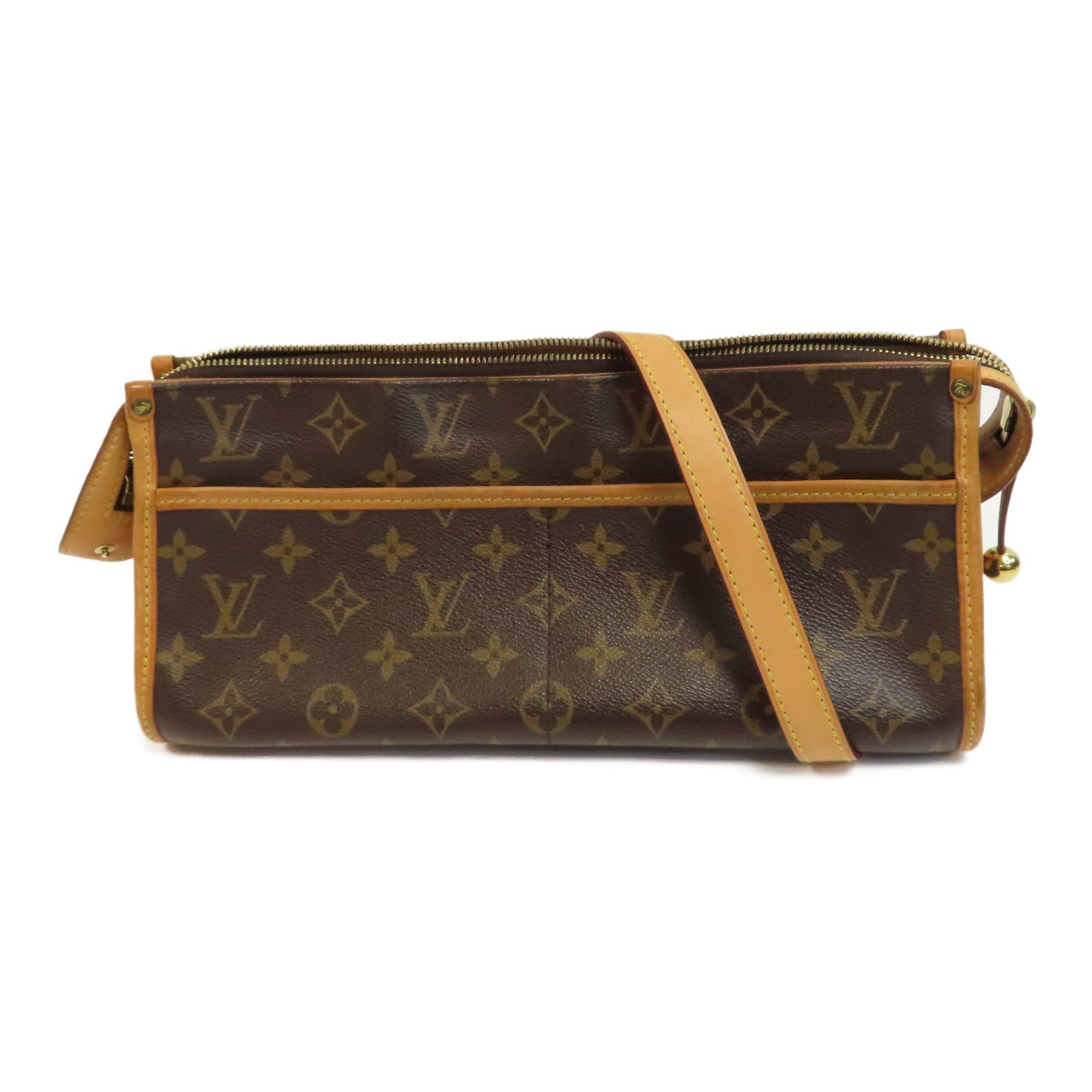 LOUIS VUITTON Monogram Popincourt金扣肩背袋啡色