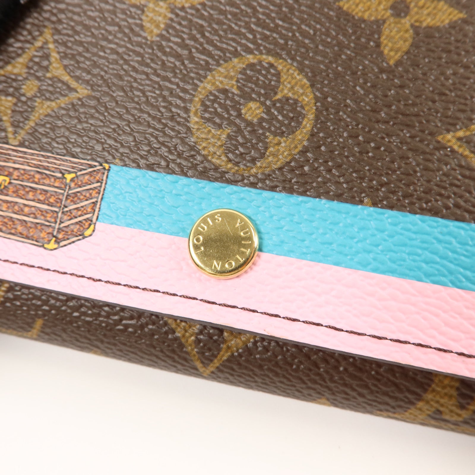 LOUIS VUITTON Monogram Sarah Wallet金扣長錢包