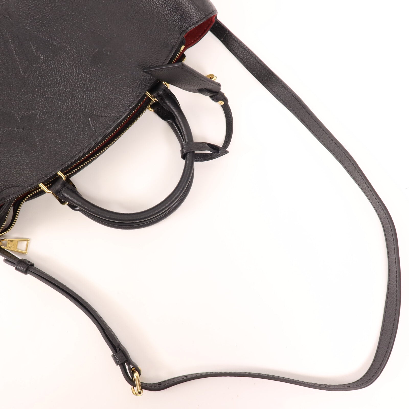 LOUIS VUITTON Monogram Empreinte Petit Palais金扣手挽肩背兩用袋