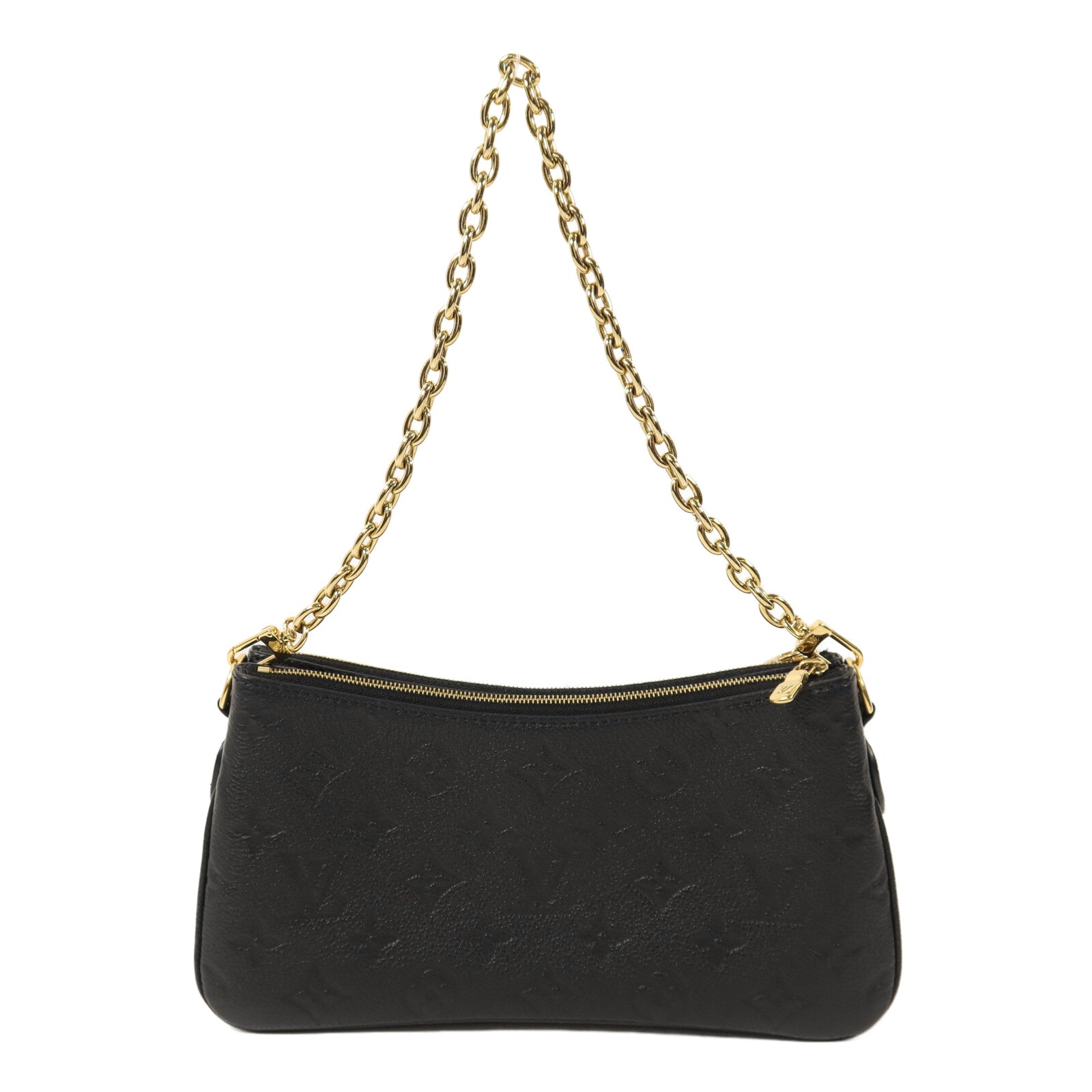 LOUIS VUITTON Monogram Empreinte Liv Pochette金扣鏈帶手挽肩背兩用袋