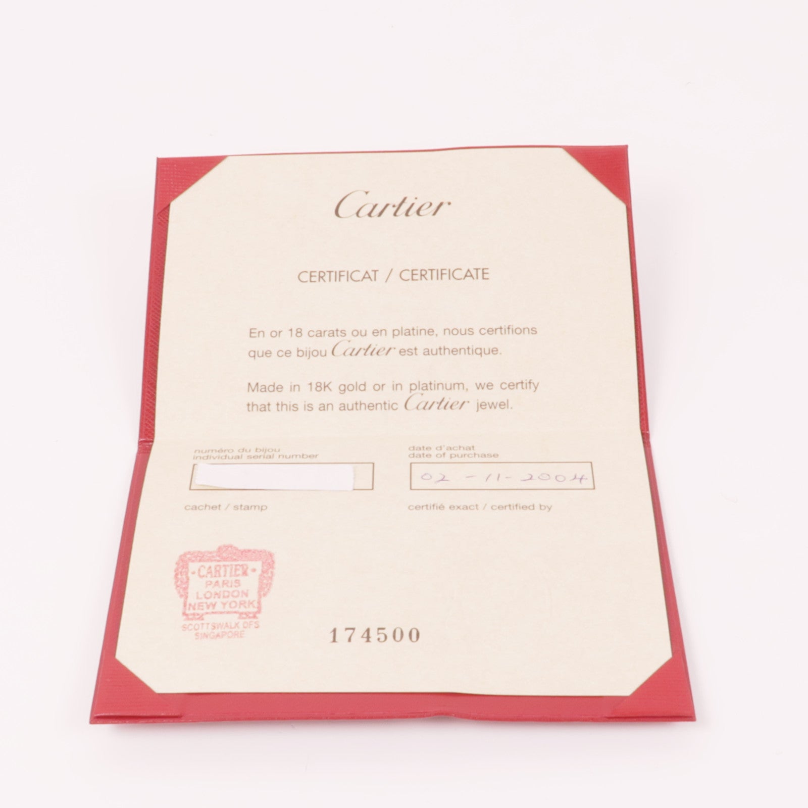 CARTIER 18K白金Love Bangle手鐲Cartier#16