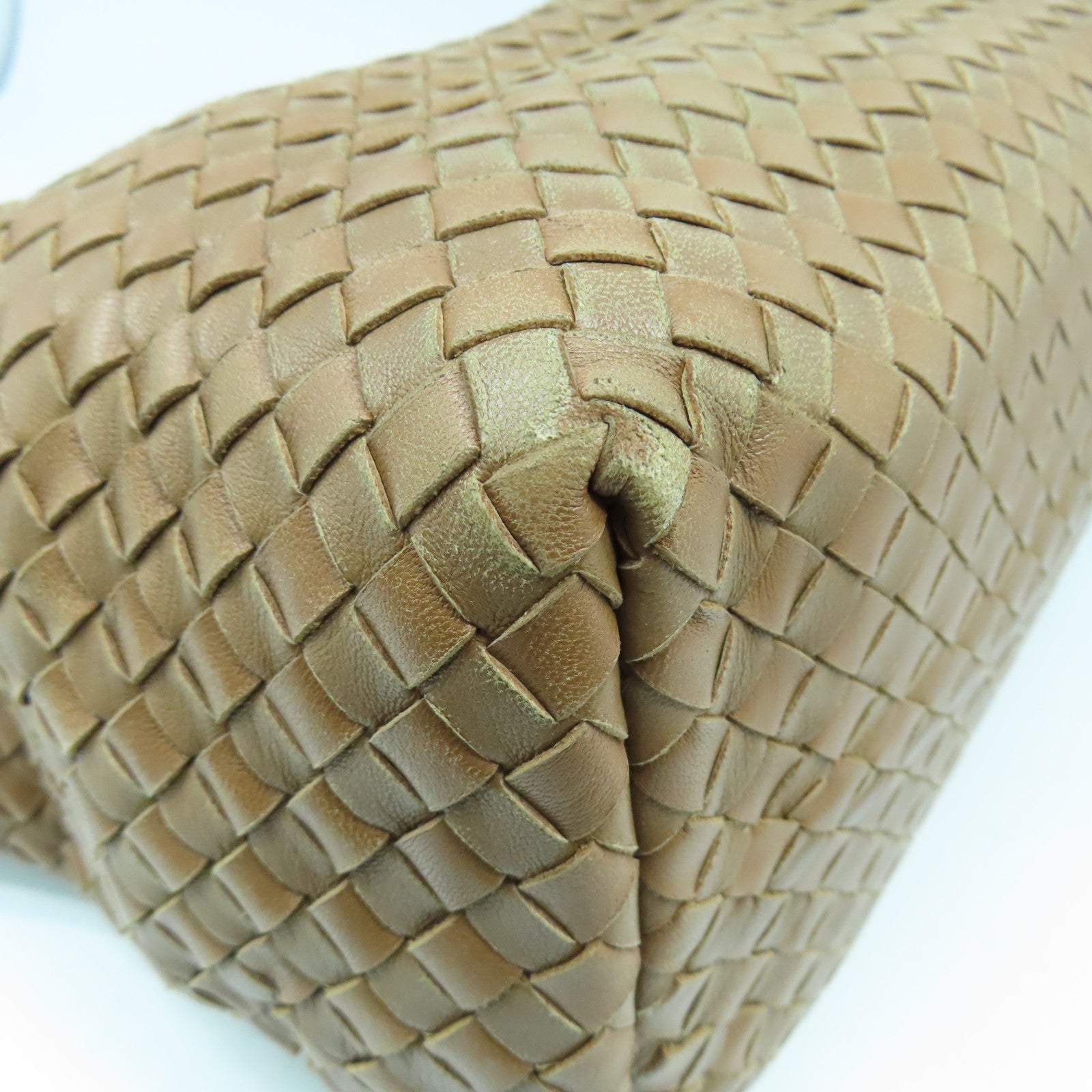 BOTTEGA VENETA 【激減優惠】羊皮皮革Shoulder Bag金扣肩背袋啡色